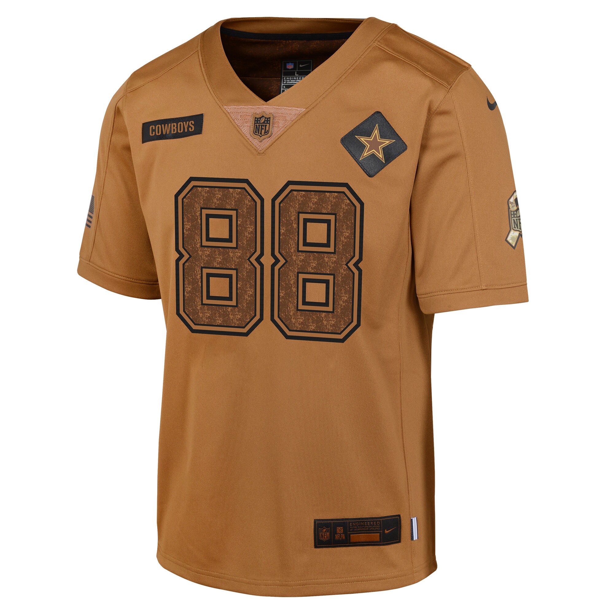 CeeDee Lamb Dallas Cowboys  Youth 2023 Salute To Service Limited Jersey - Brown