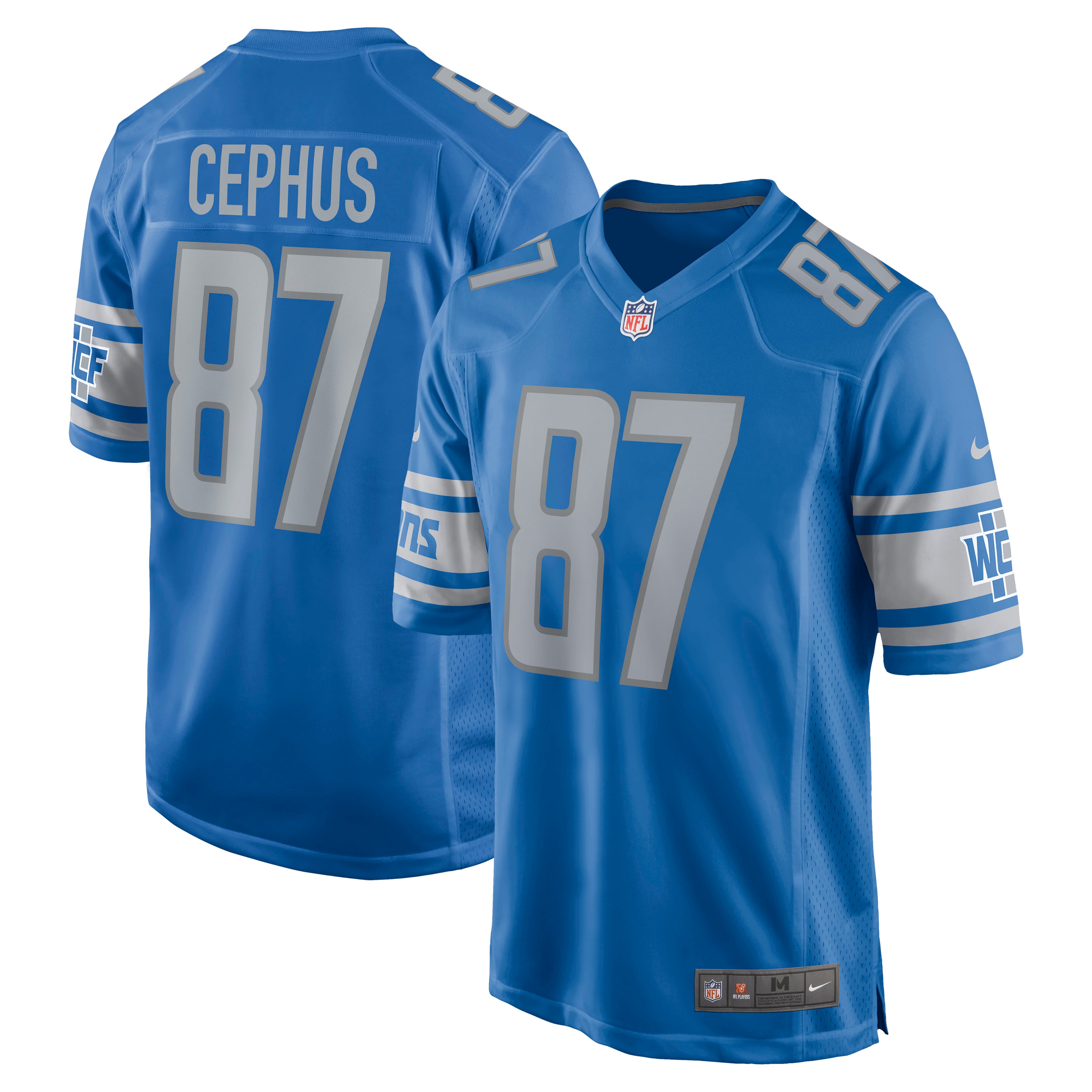 Quintez Cephus Detroit Lions  Game Jersey - Blue