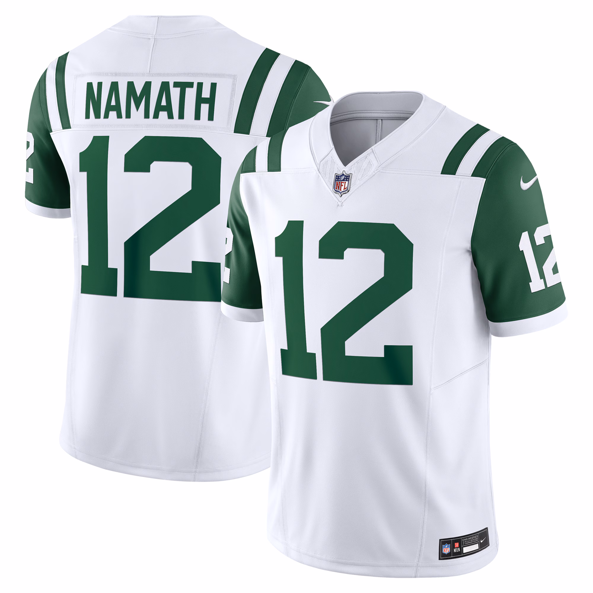 Joe Namath New York Jets Classic Alternate Vapor F.U.S.E. Retired Player Limited Jersey - White