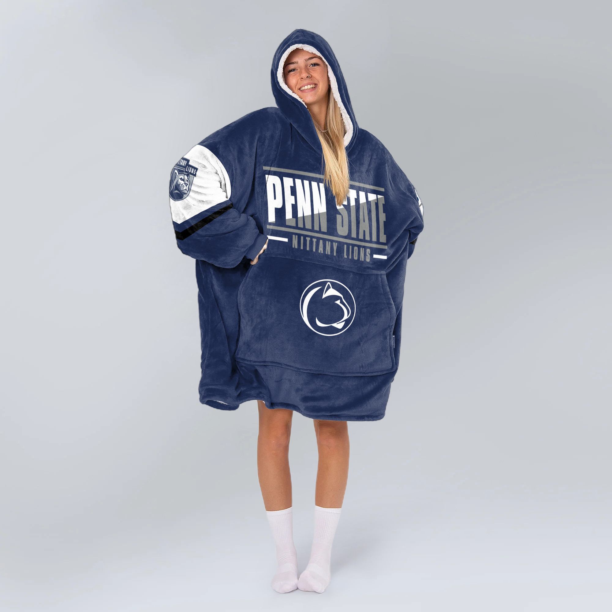 Adult Penn State Football Unisex Blanket Hoodie
