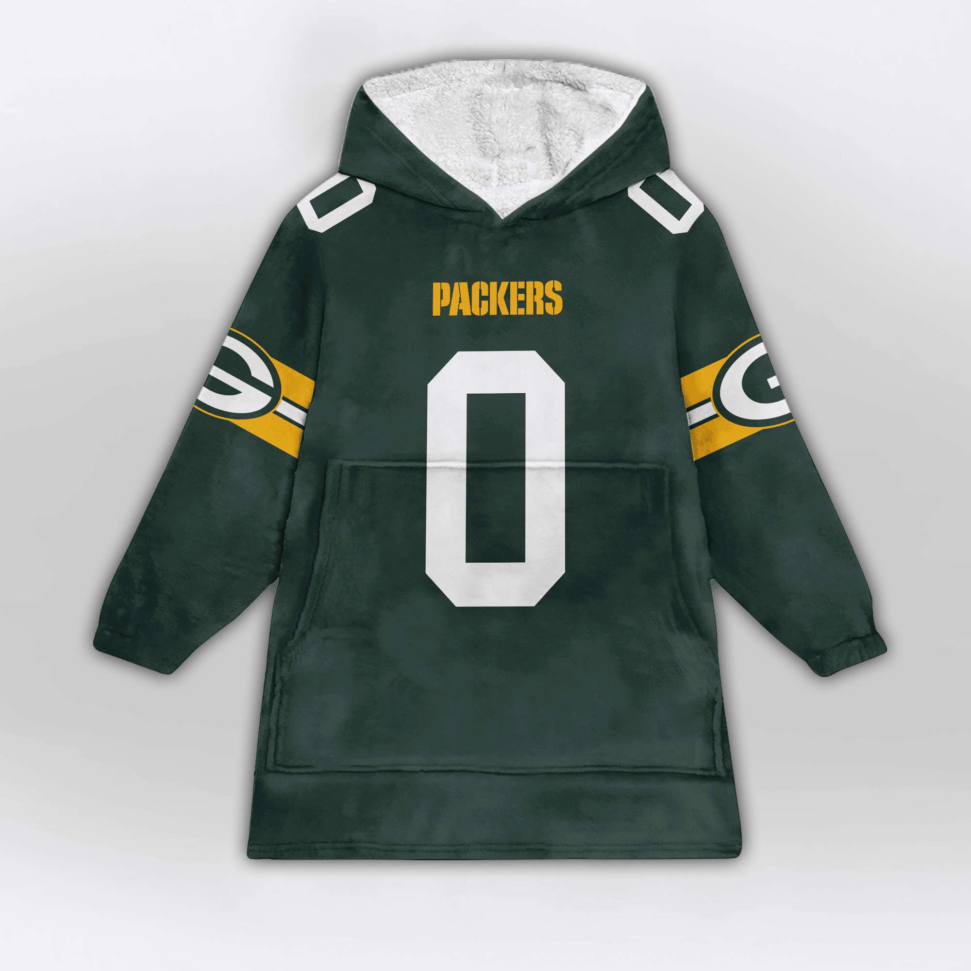 Kid 0 Green Bay Football Unisex Blanket Hoodie