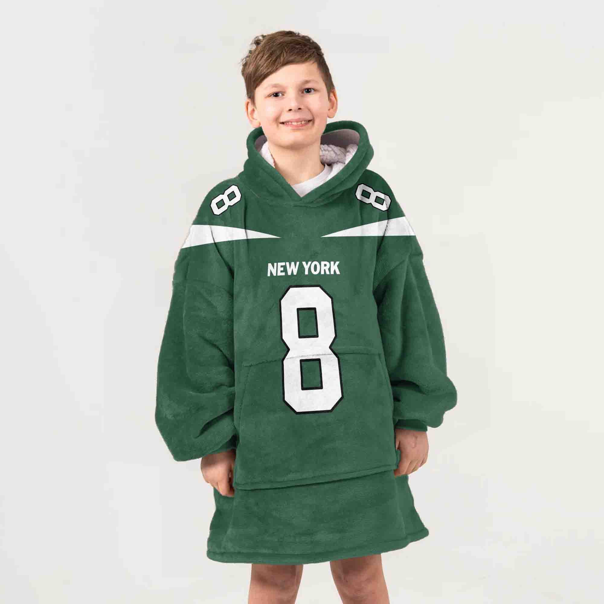 Adult AR 8 New York Football Unisex Blanket Hoodie