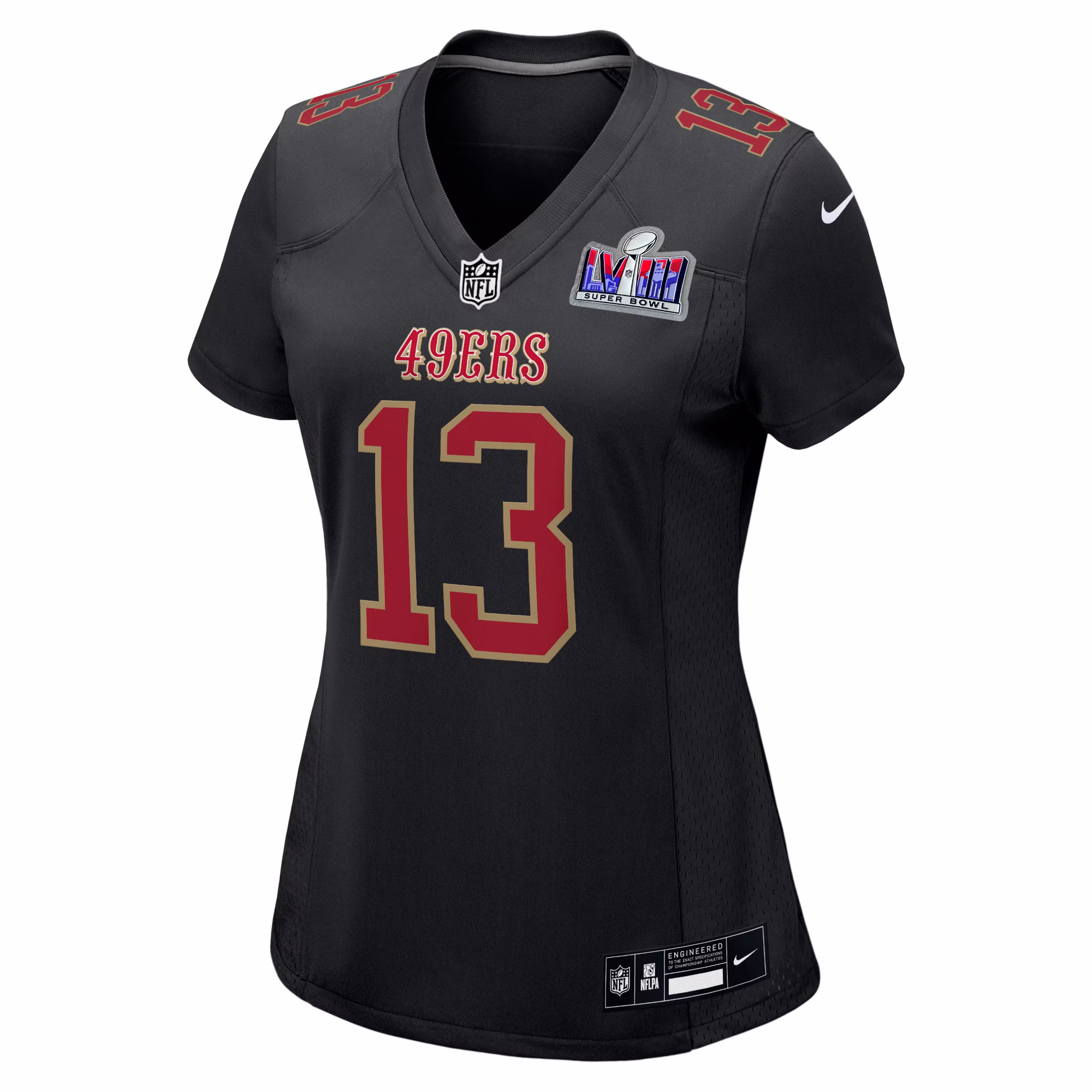 Brock Purdy San Francisco 49ers  Women's 2023 Super Bowl LVIII Carbon Fashion Game Player Jersey - Black