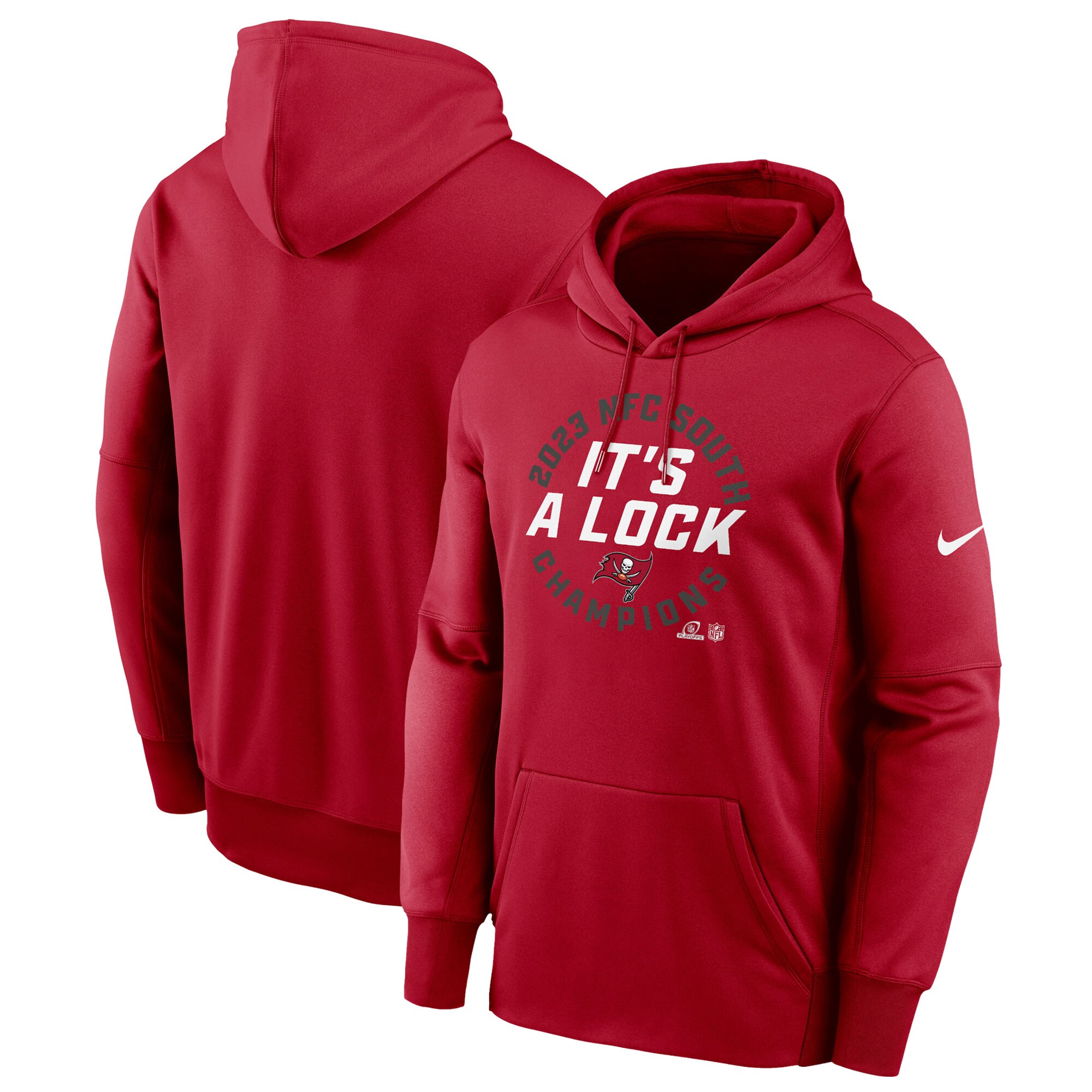 Tampa Bay Buccaneers 2023 NFC South Division Champions Locker Room Trophy Collection Pullover Hoodie - Red