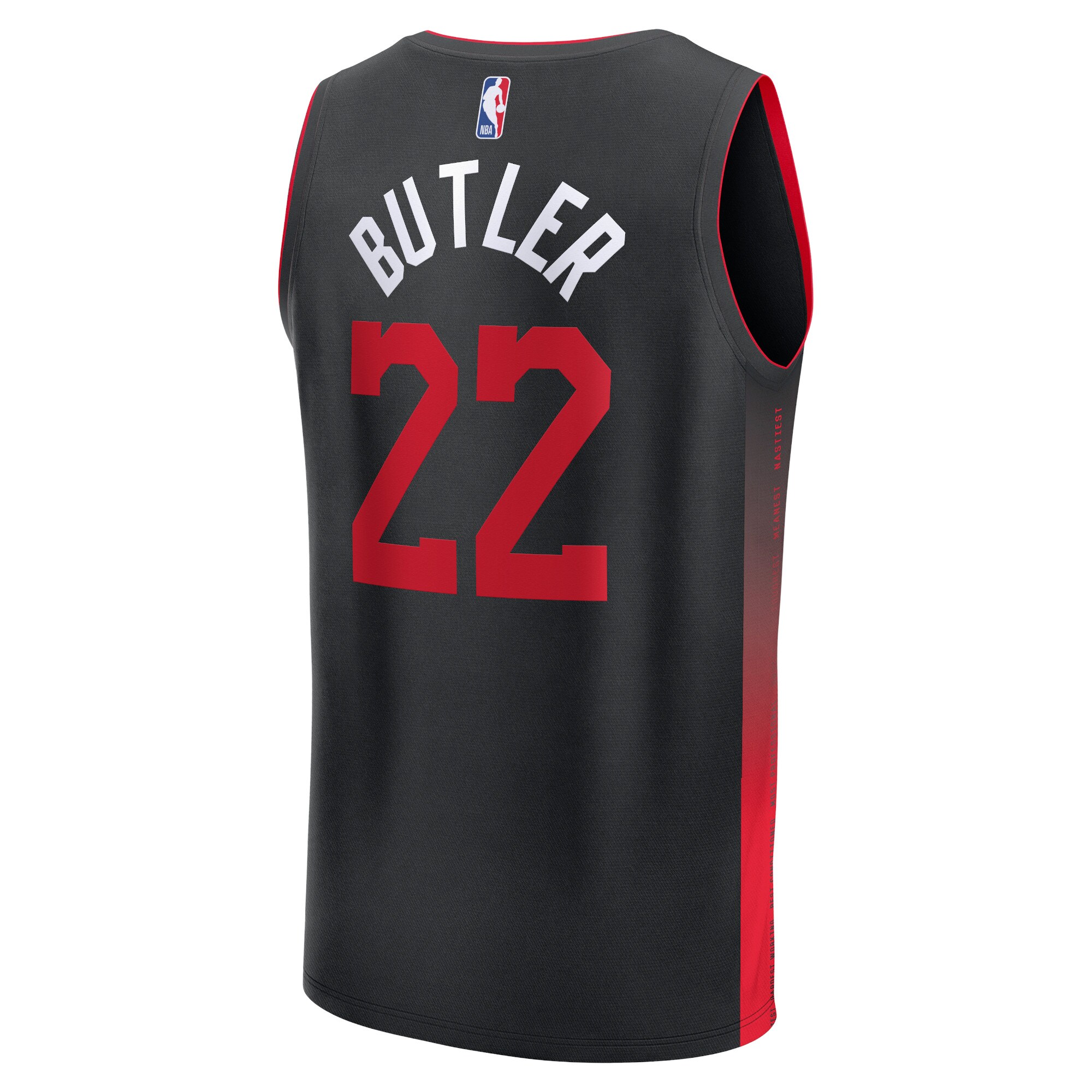 Unisex Miami Heat Jimmy Butler  Black 2023/24 Fast Break Jersey - City Edition