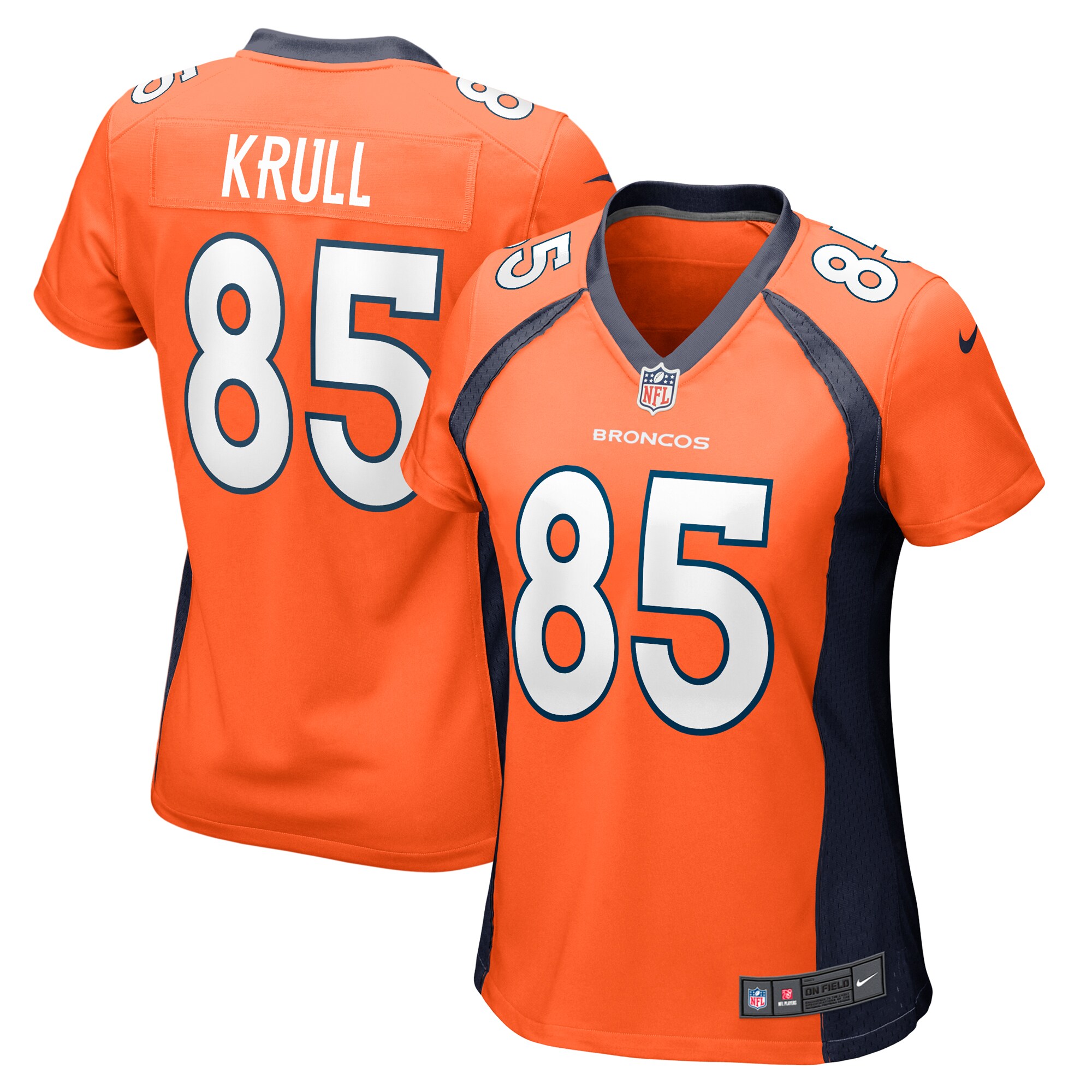 Lucas Krull Denver Broncos Women's Team Game Jersey -  Orange