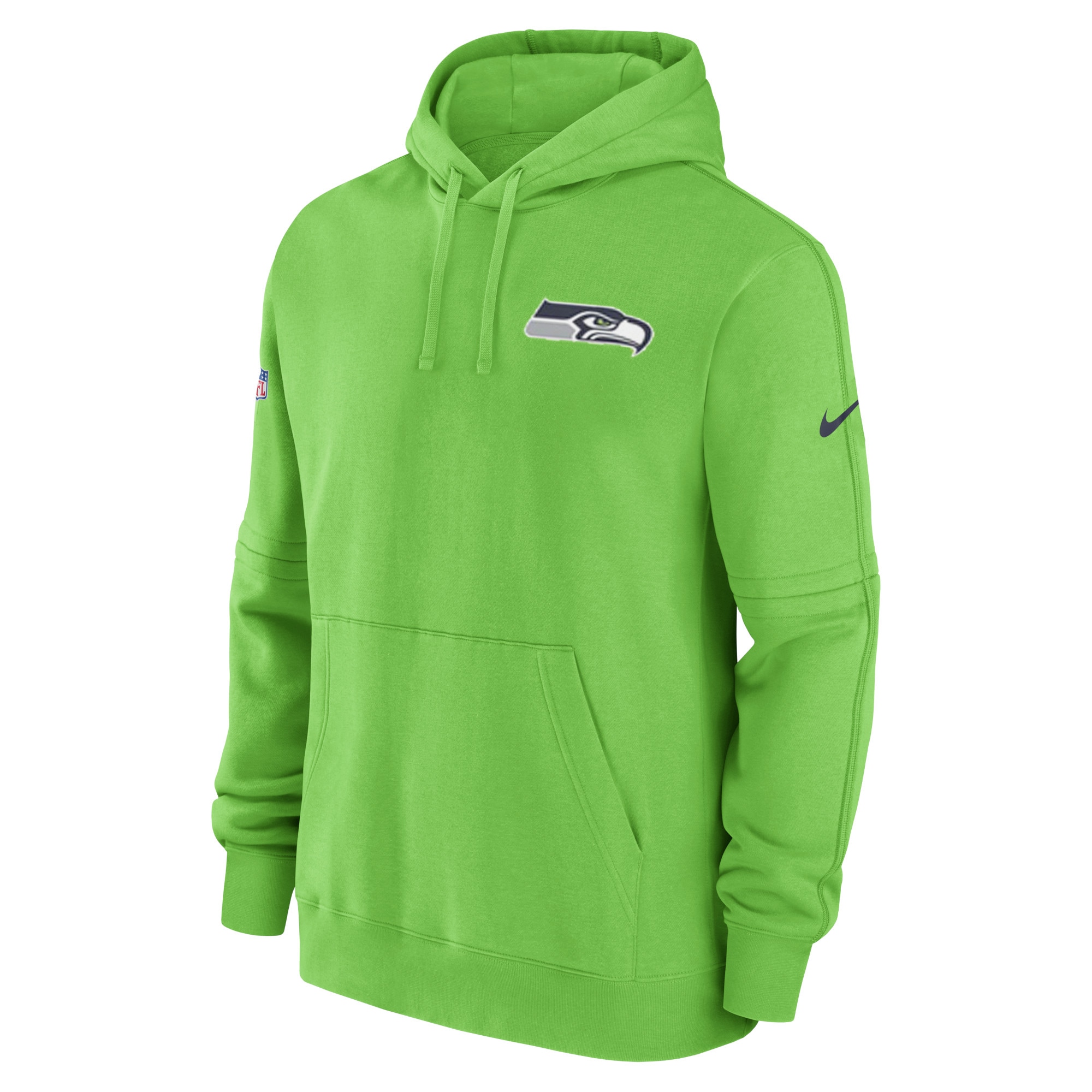 Seattle Seahawks  Sideline Club Fleece Pullover Hoodie - Neon Green