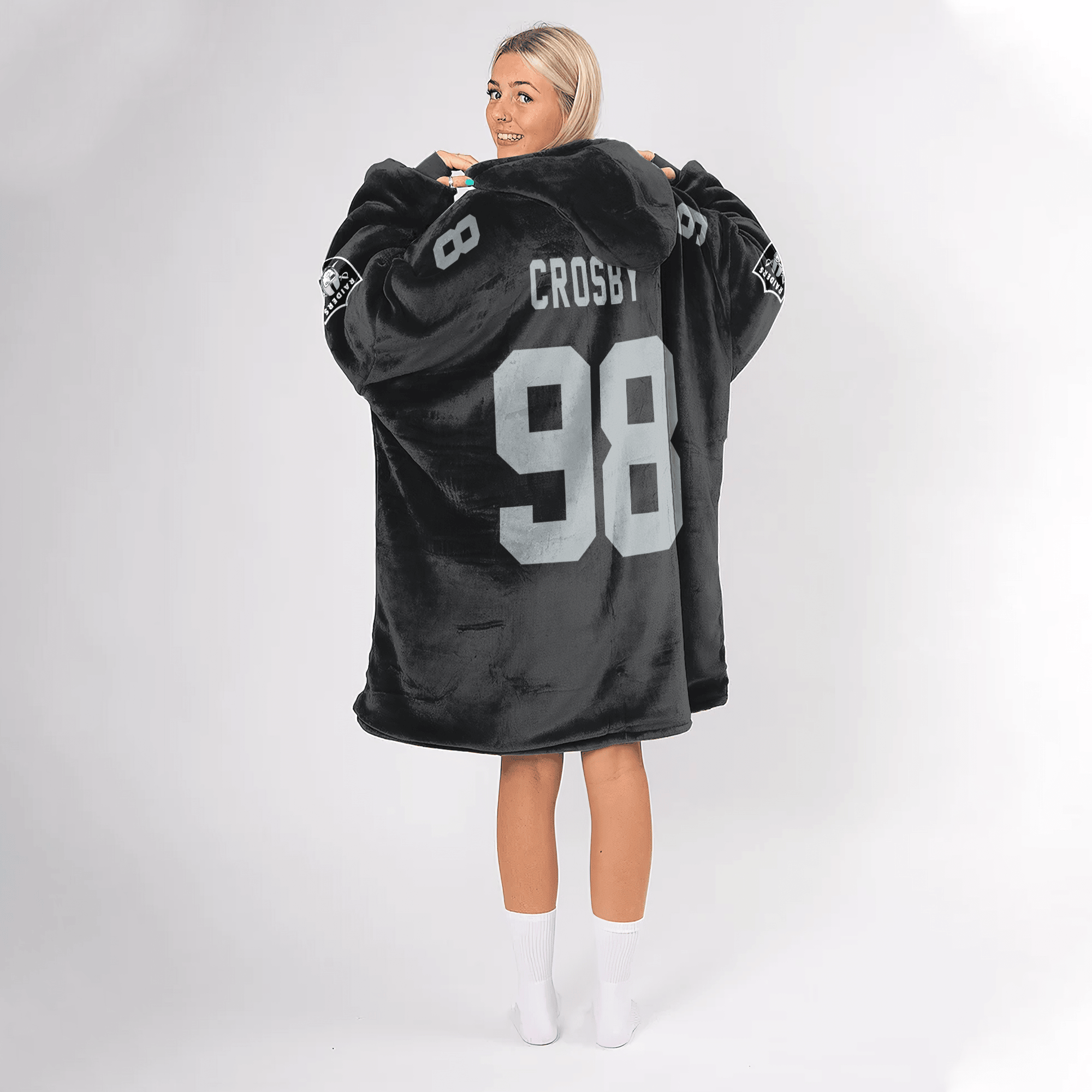 Adult M.C 98 Captain Las Vegas Football Unisex Blanket Hoodie
