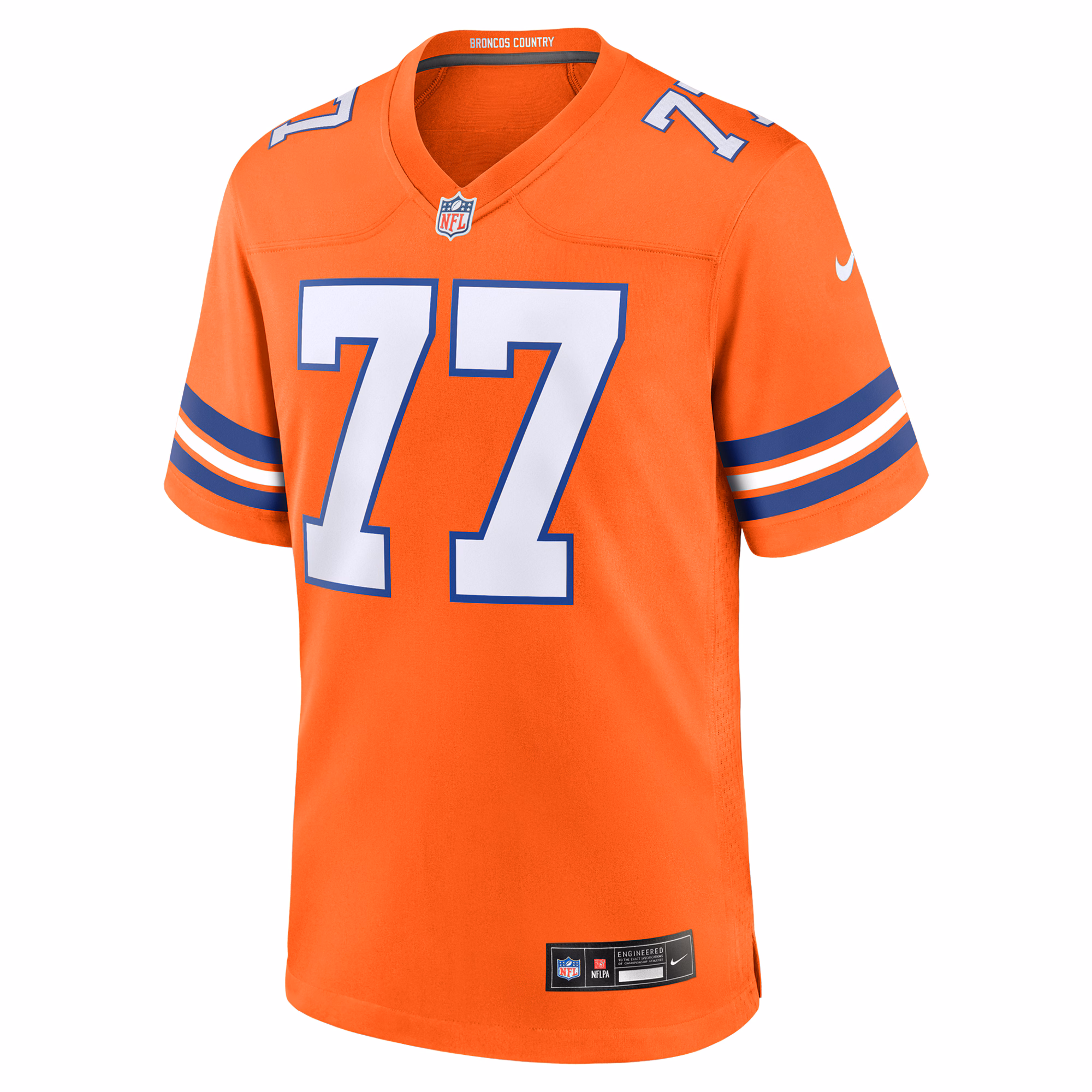 Quinn Meinerz Denver Broncos Mile High Collection 1977 Throwback Player Game Jersey - Orange