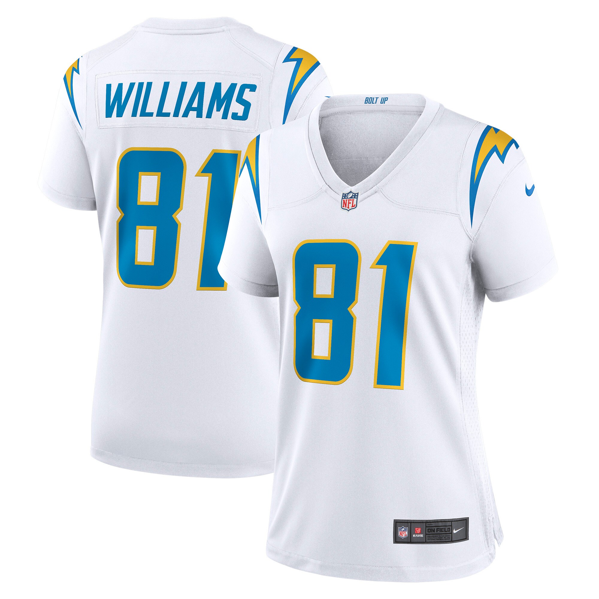 Mike Williams Los Angeles Chargers  Women's Game Jersey - White