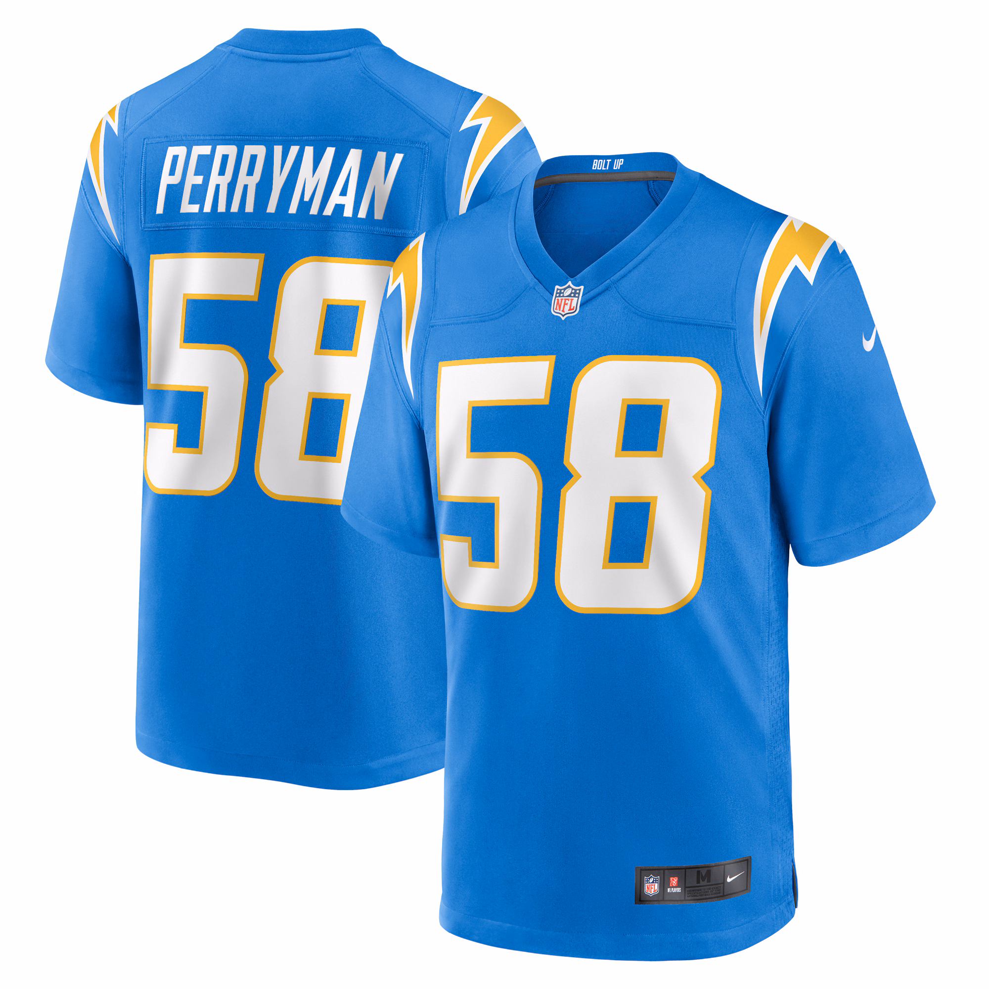 Denzel Perryman Los Angeles Chargers  Game Jersey -  Powder Blue