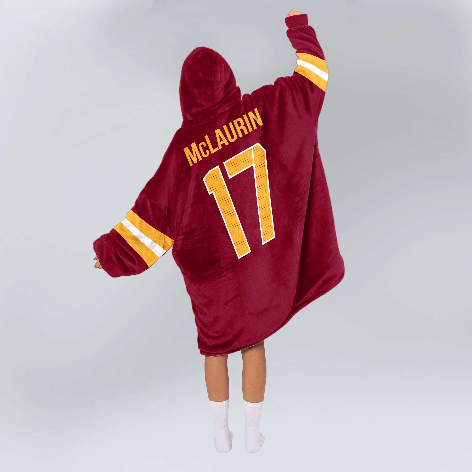 Adult 7 Washington Football Unisex Blanket Hoodie