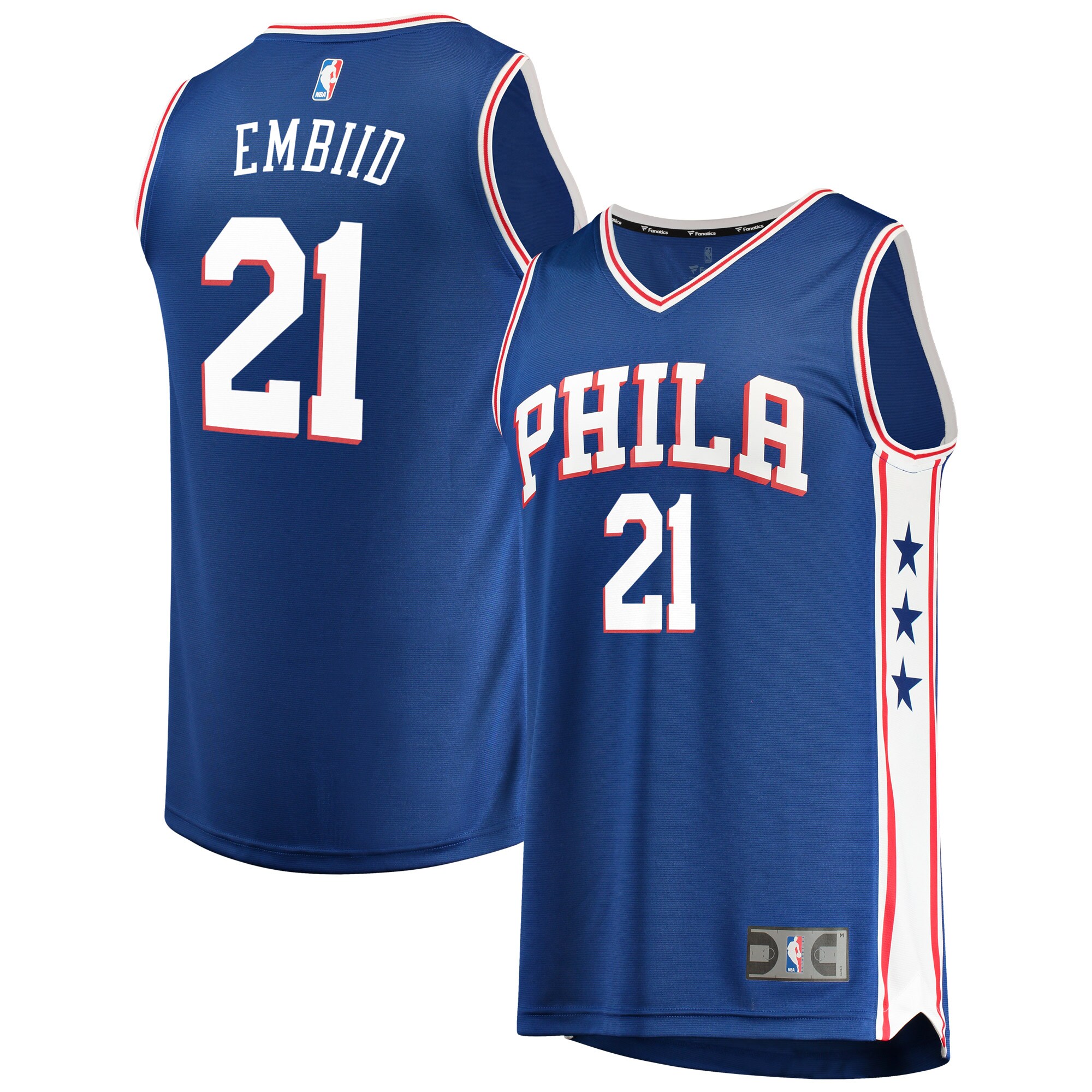 Joel Embiid Philadelphia 76ers  Fast Break Replica Team Color Player Jersey Royal - Icon Edition