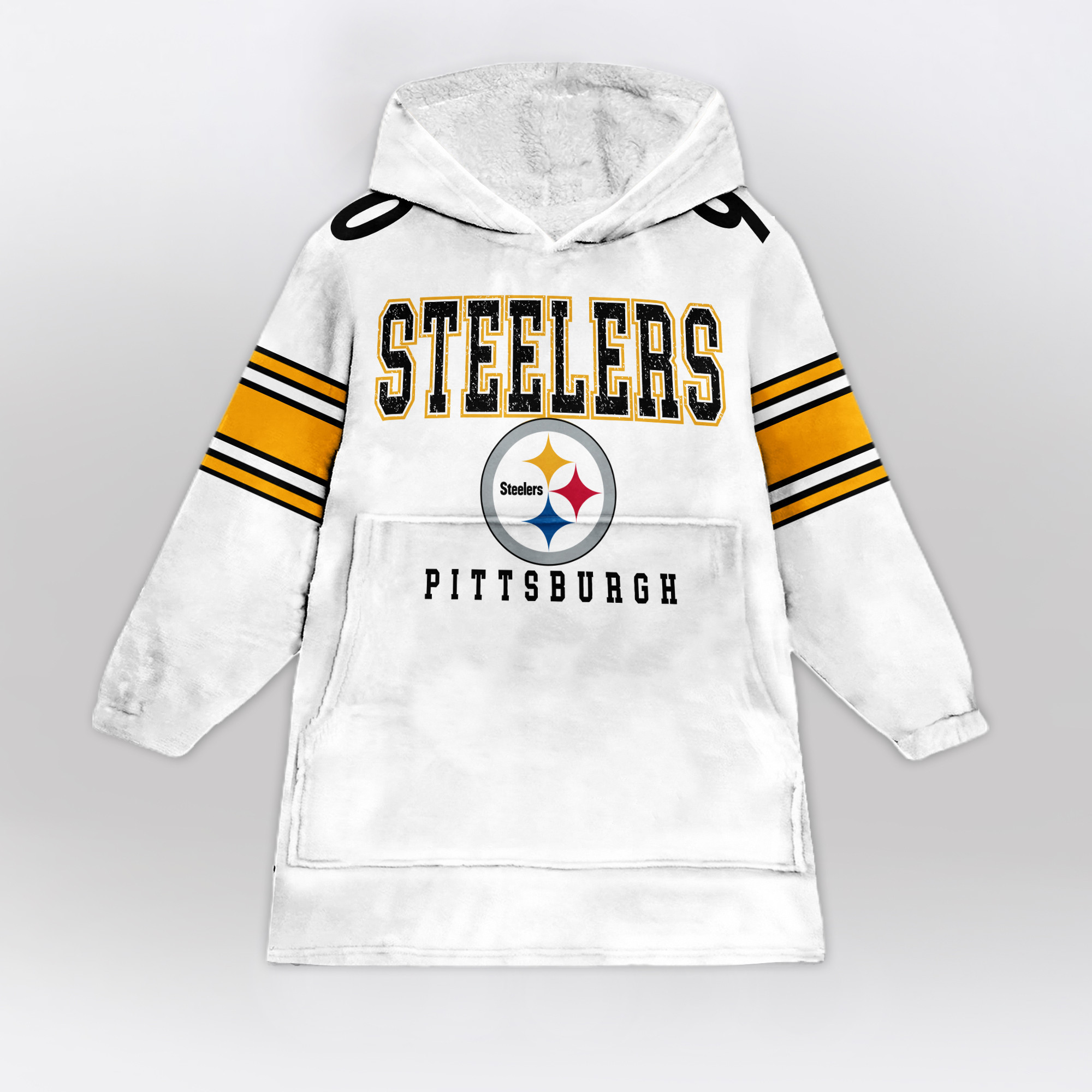 Adult 90 Pittsburgh Football Unisex Blanket Hoodie