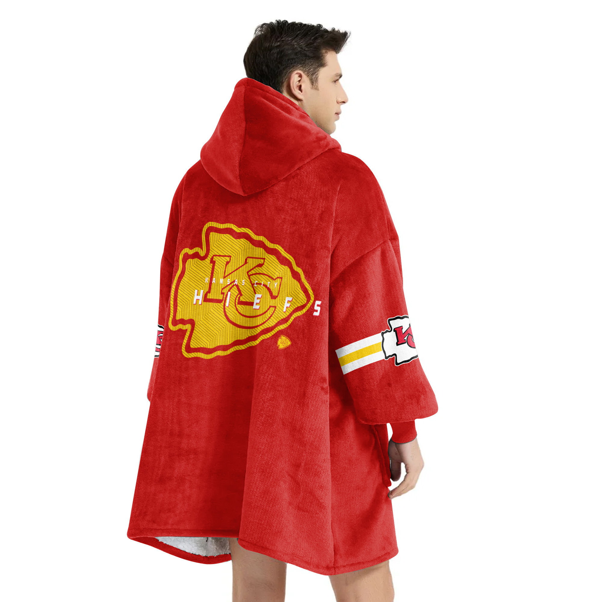 Adult Ready To Roll Kansas City Football Unisex Blanket Hoodie
