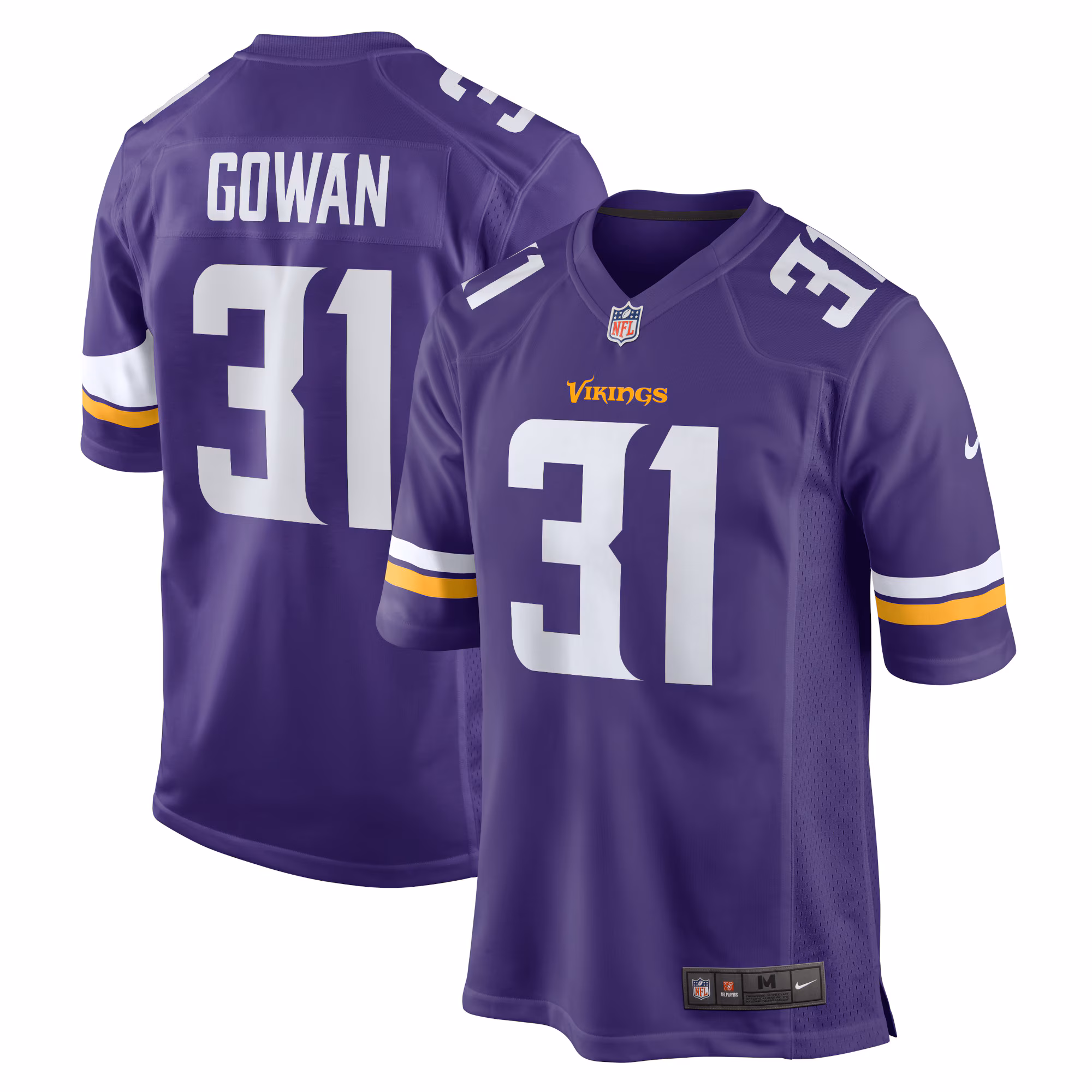 Tay Gowan Minnesota Vikings Home Game Player Jersey - Purple