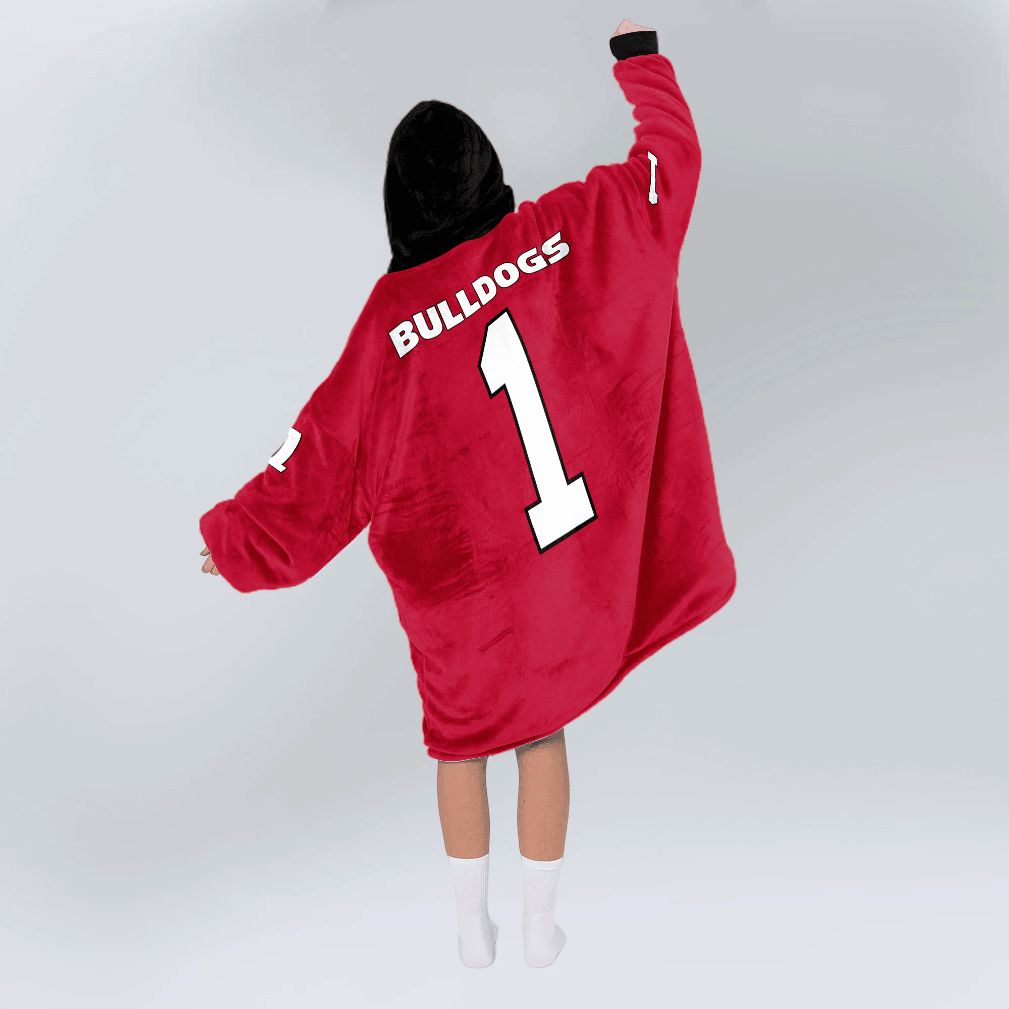 Adult #1 Georgia Football Unisex Blanket Hoodie