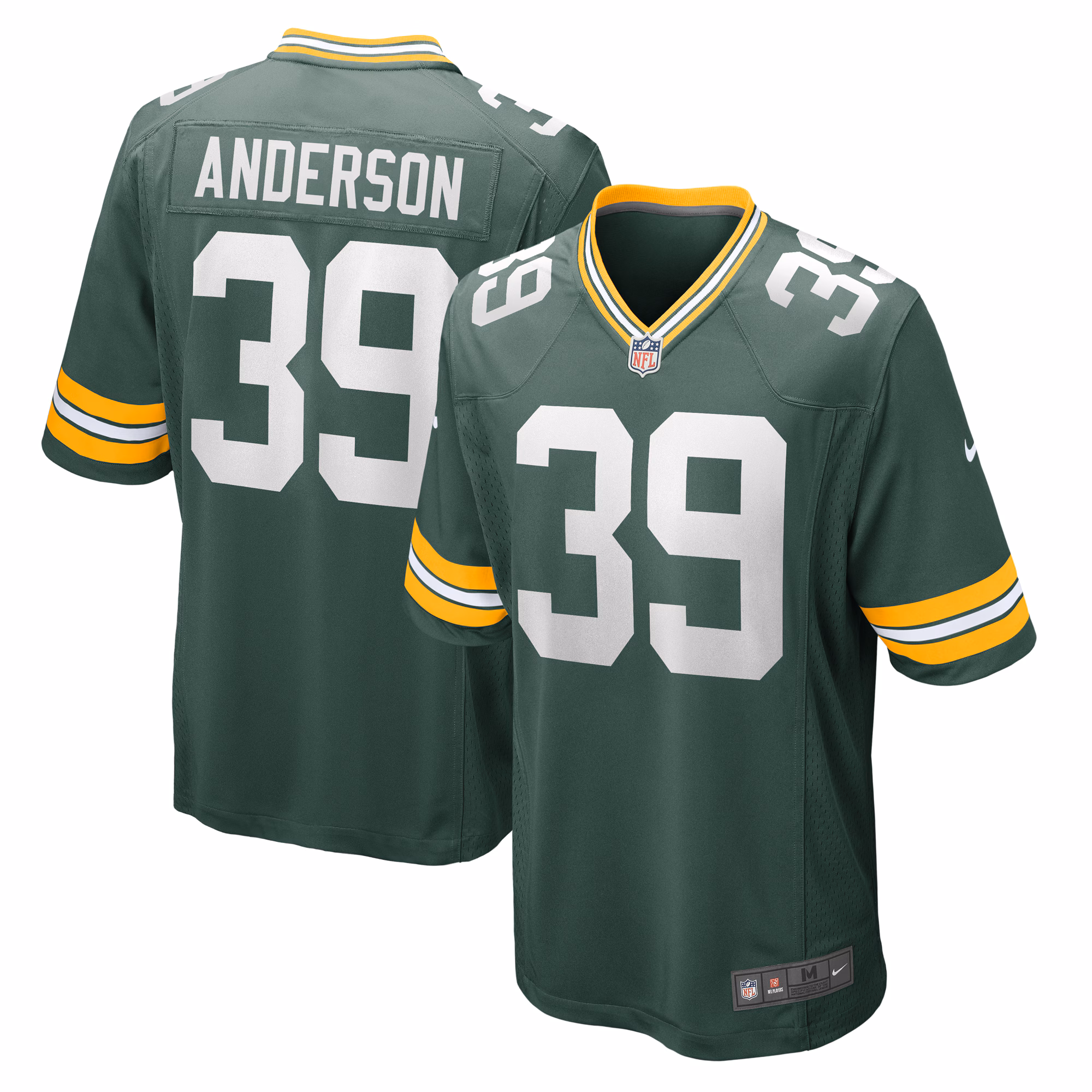 Zayne Anderson Green Bay Packers Team Game Jersey -  Green