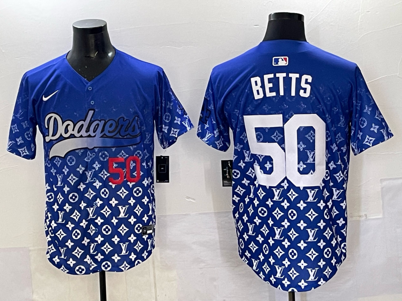 Men's #50 Mookie Betts Los Angeles Dodgers 2025 Custom Cool Jersey