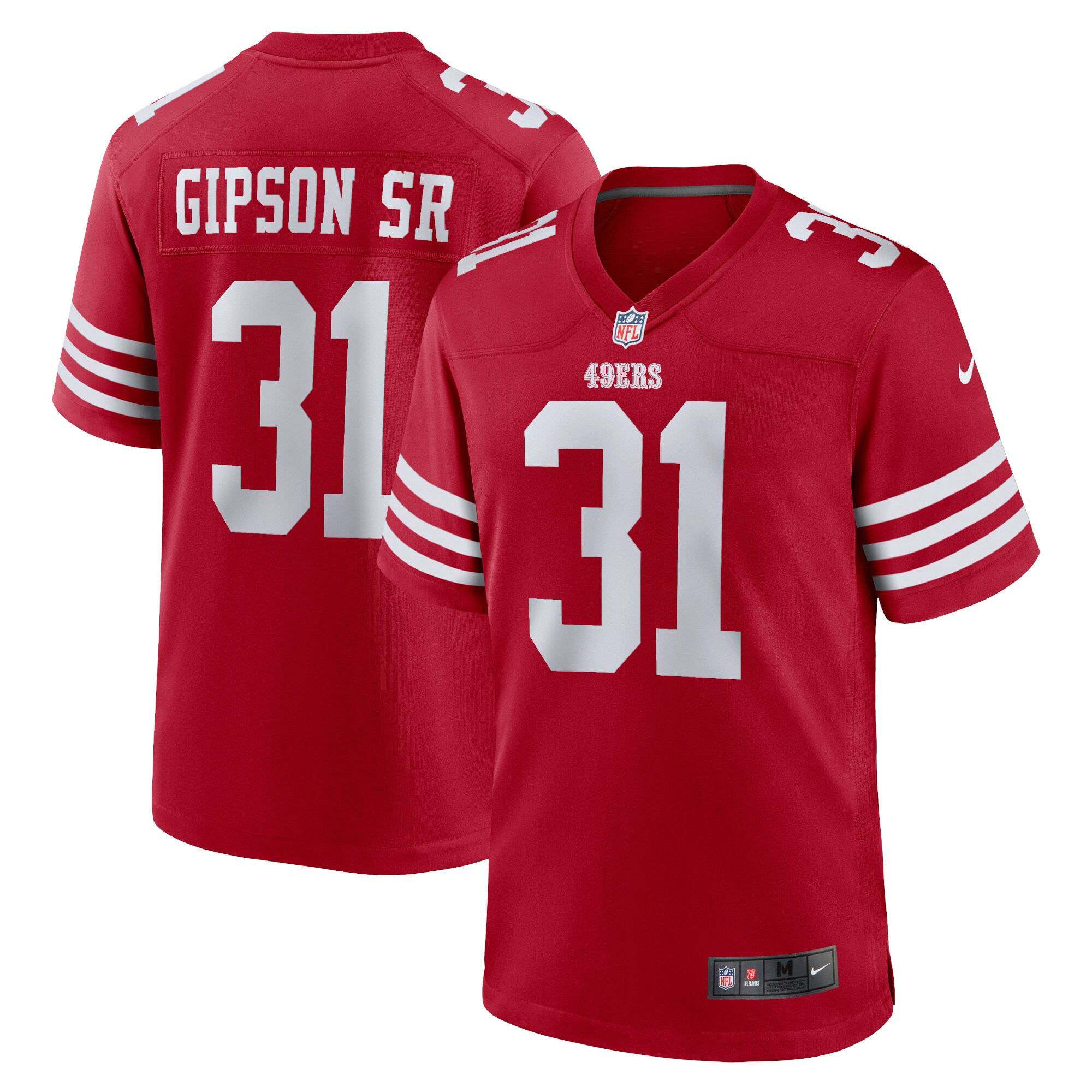 Tashaun Gipson Sr. San Francisco 49ers  Home Game Player Jersey - Scarlet