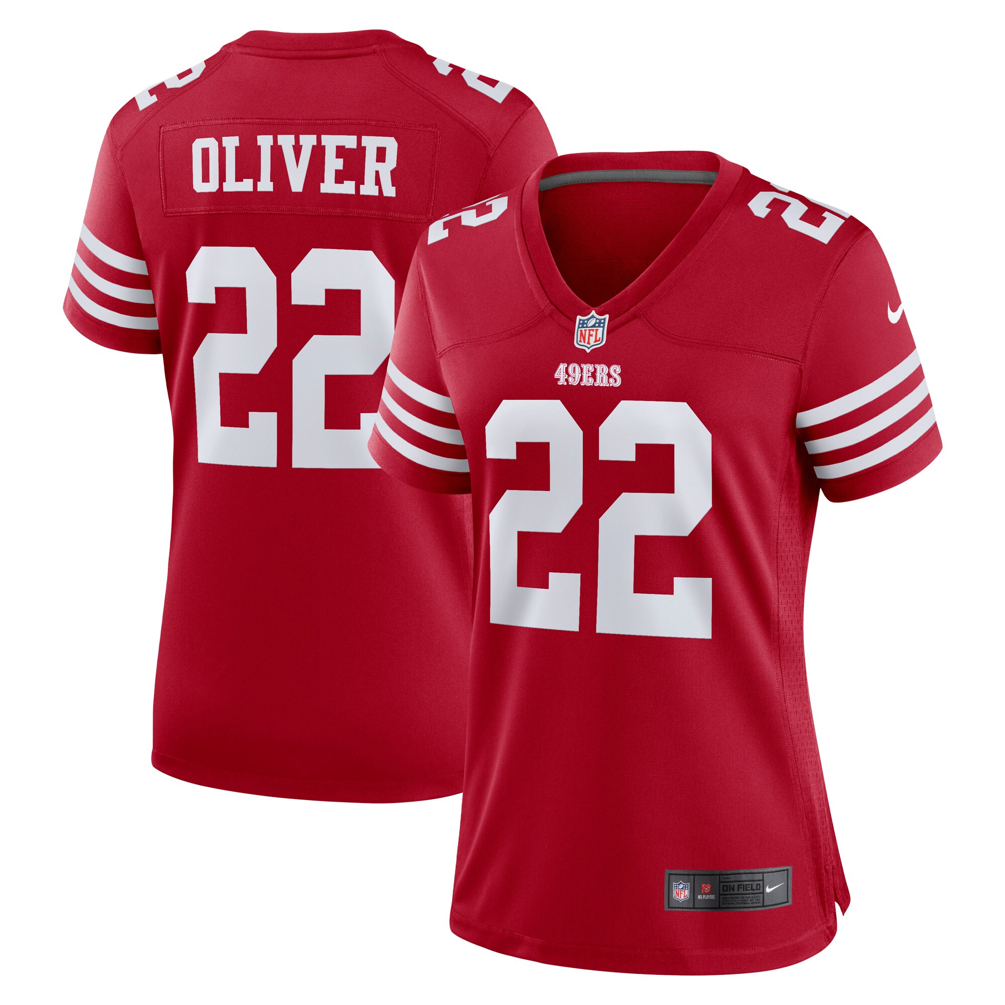 Isaiah Oliver San Francisco 49ers  Women's  Women's All Player Jersey - Scarlet