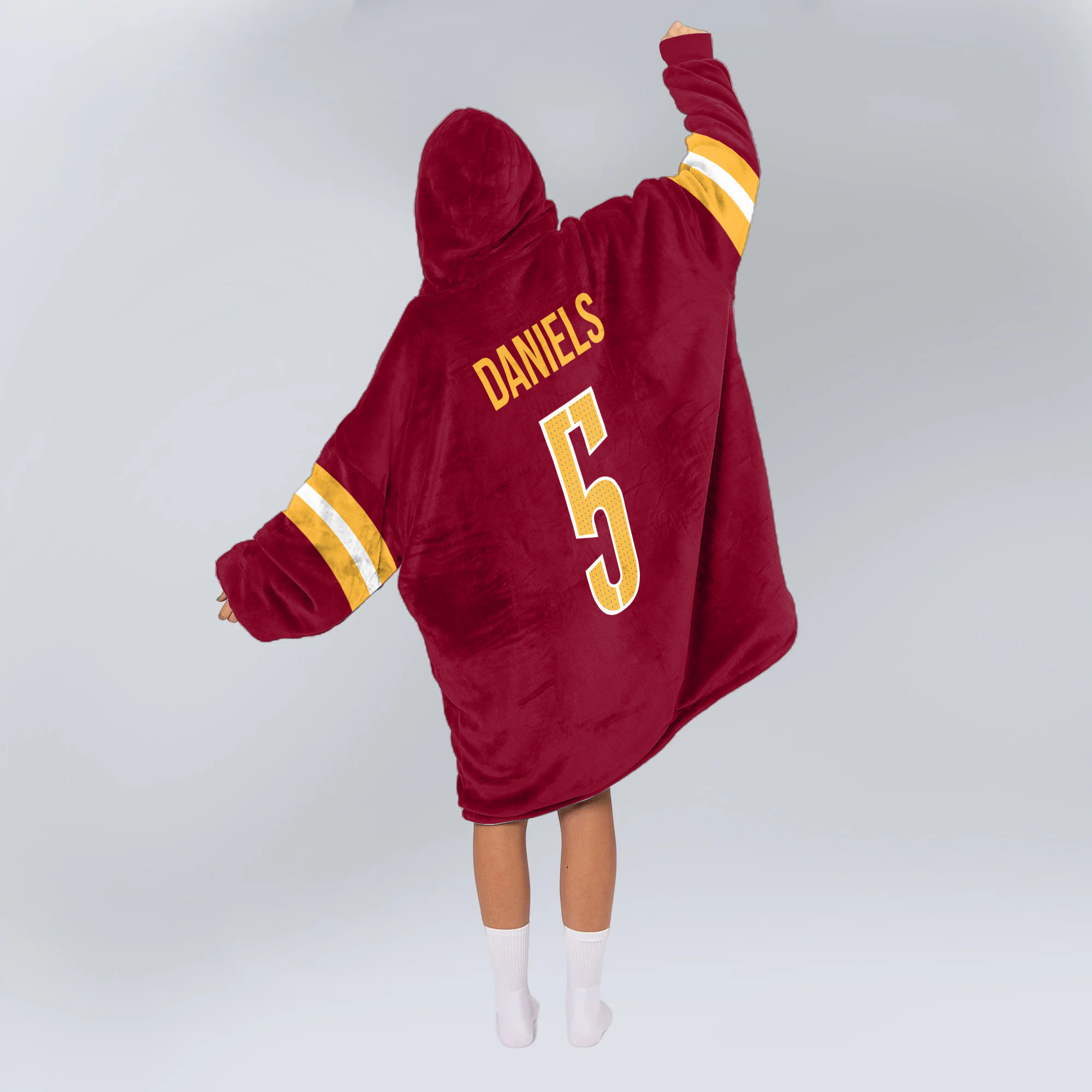 Adult 5 Washington Football Unisex Blanket Hoodie