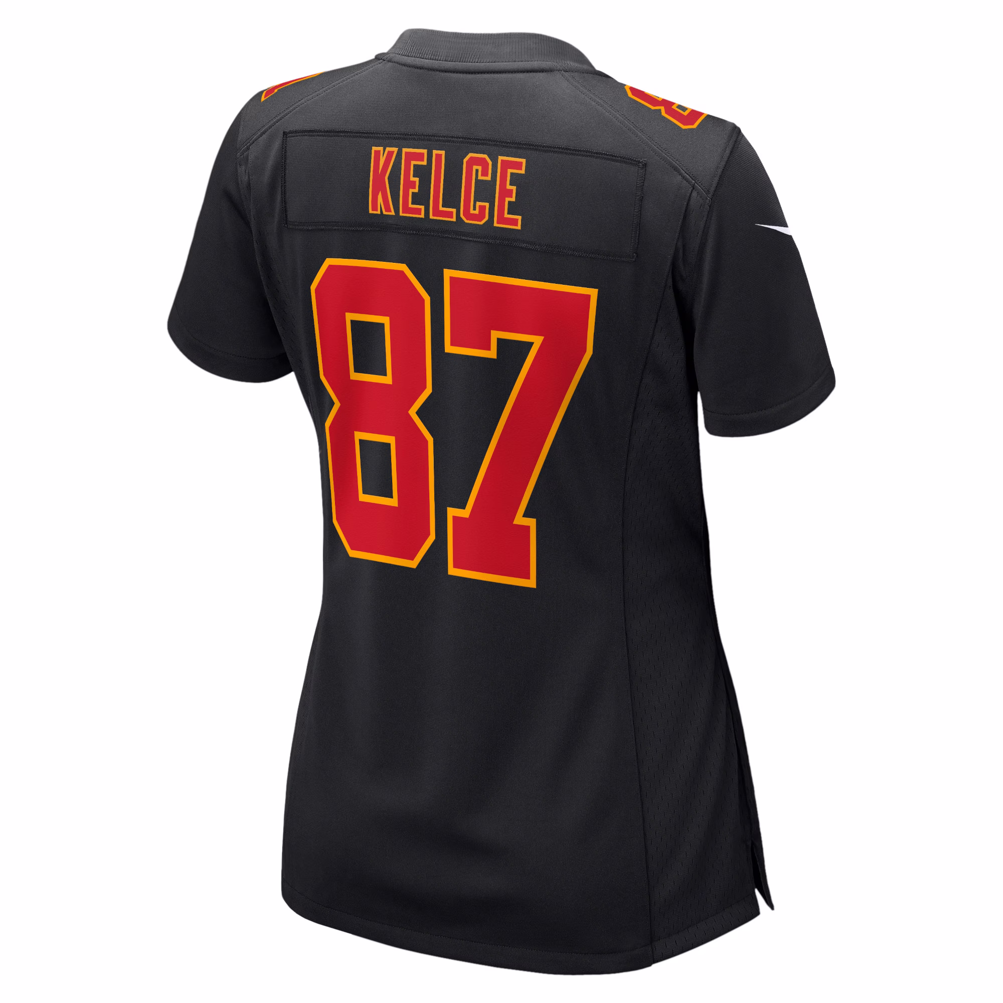 Travis Kelce Kansas City Chiefs  Women's 2023 Super Bowl LVIII Carbon Fashion Game Player Jersey - Black