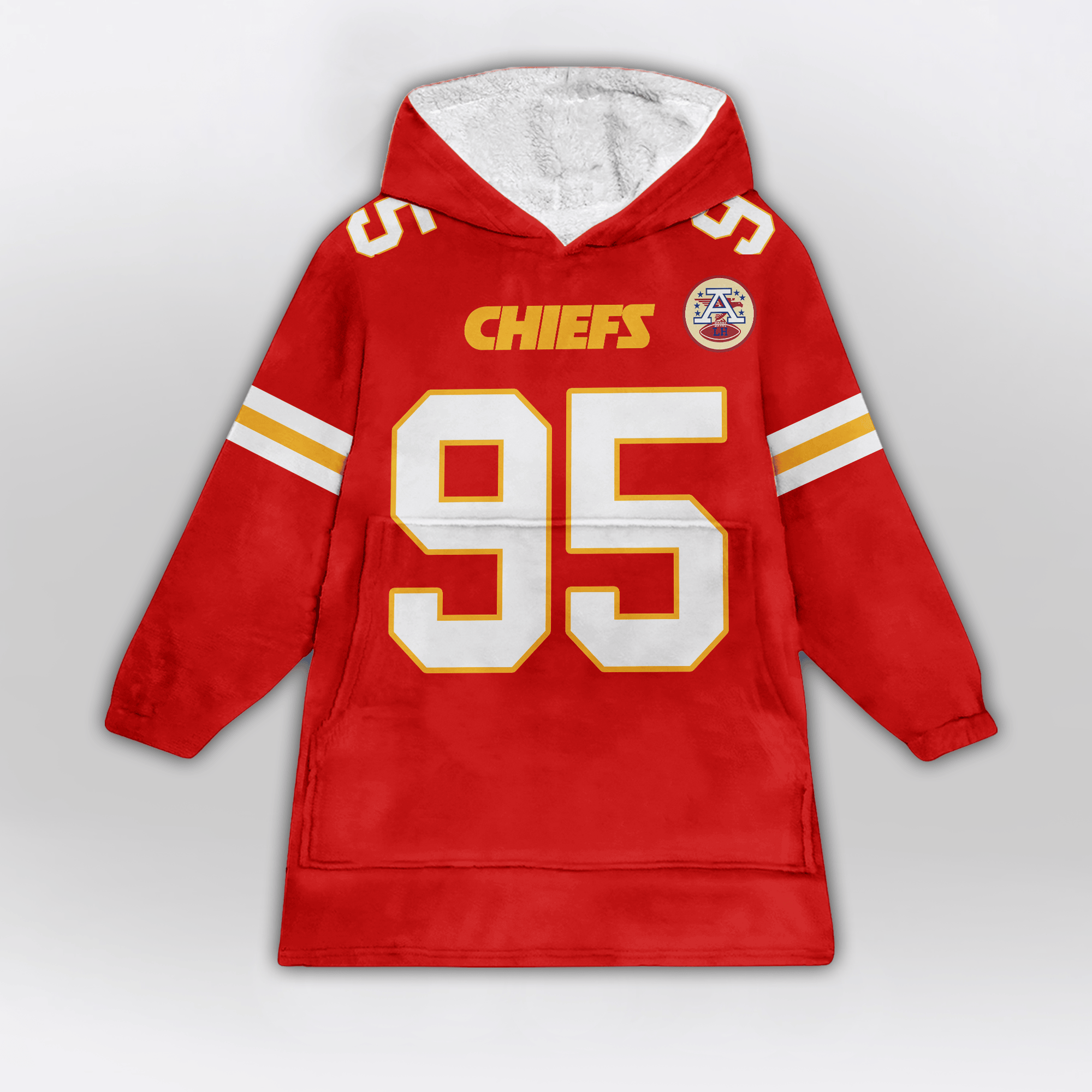 Kid C.J 95 Kansas City Football Unisex Blanket Hoodie
