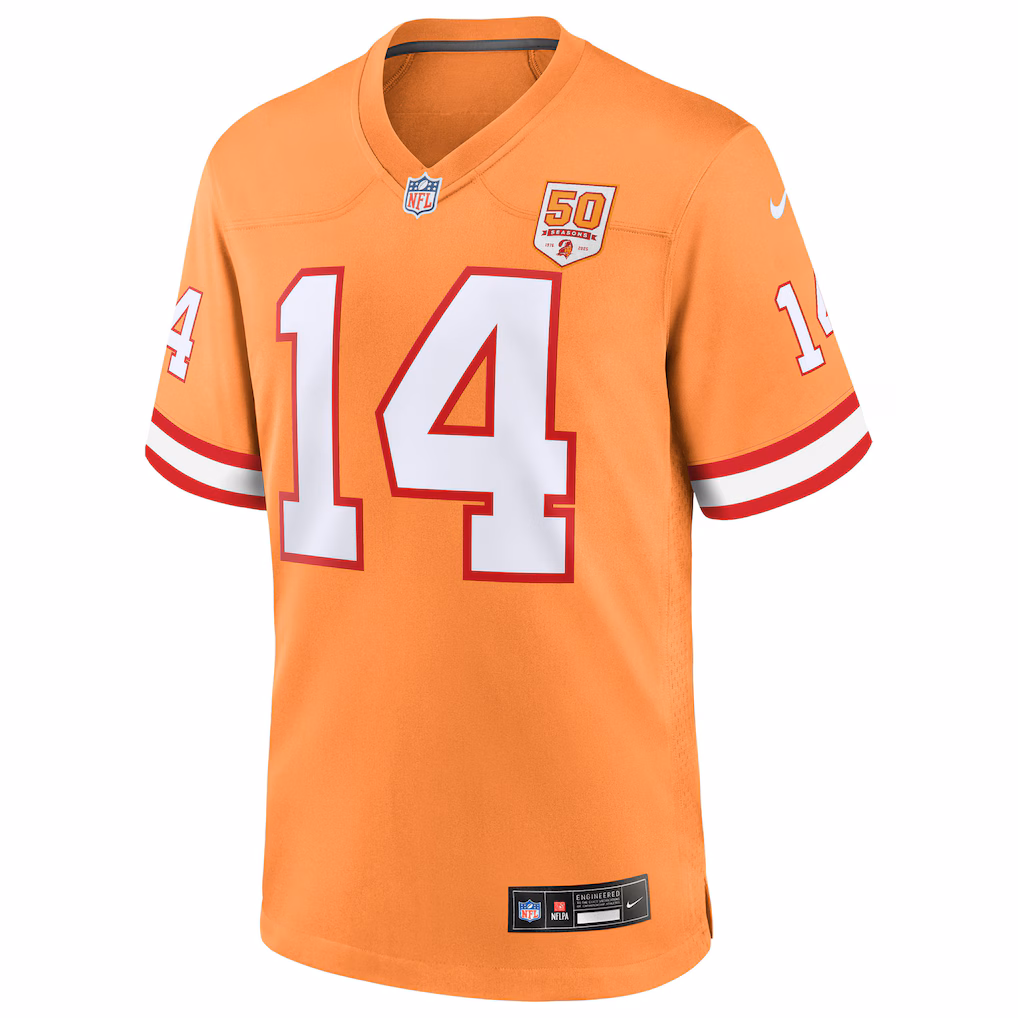 Chris Godwin Jr. #14 Tampa Bay Buccaneers 50th Season Game Jersey - Creamsicle