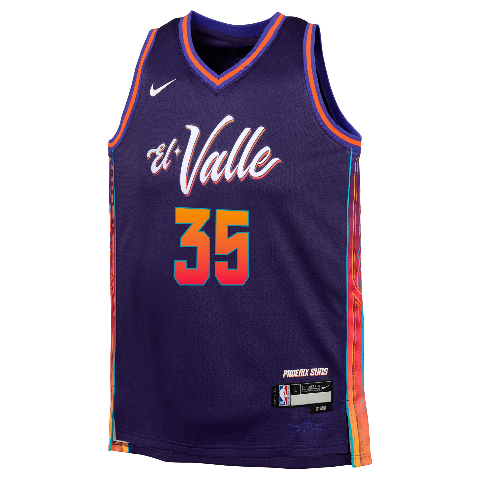 Youth Phoenix Suns Kevin Durant  Purple 2023/24 Swingman Replica Jersey - City Edition