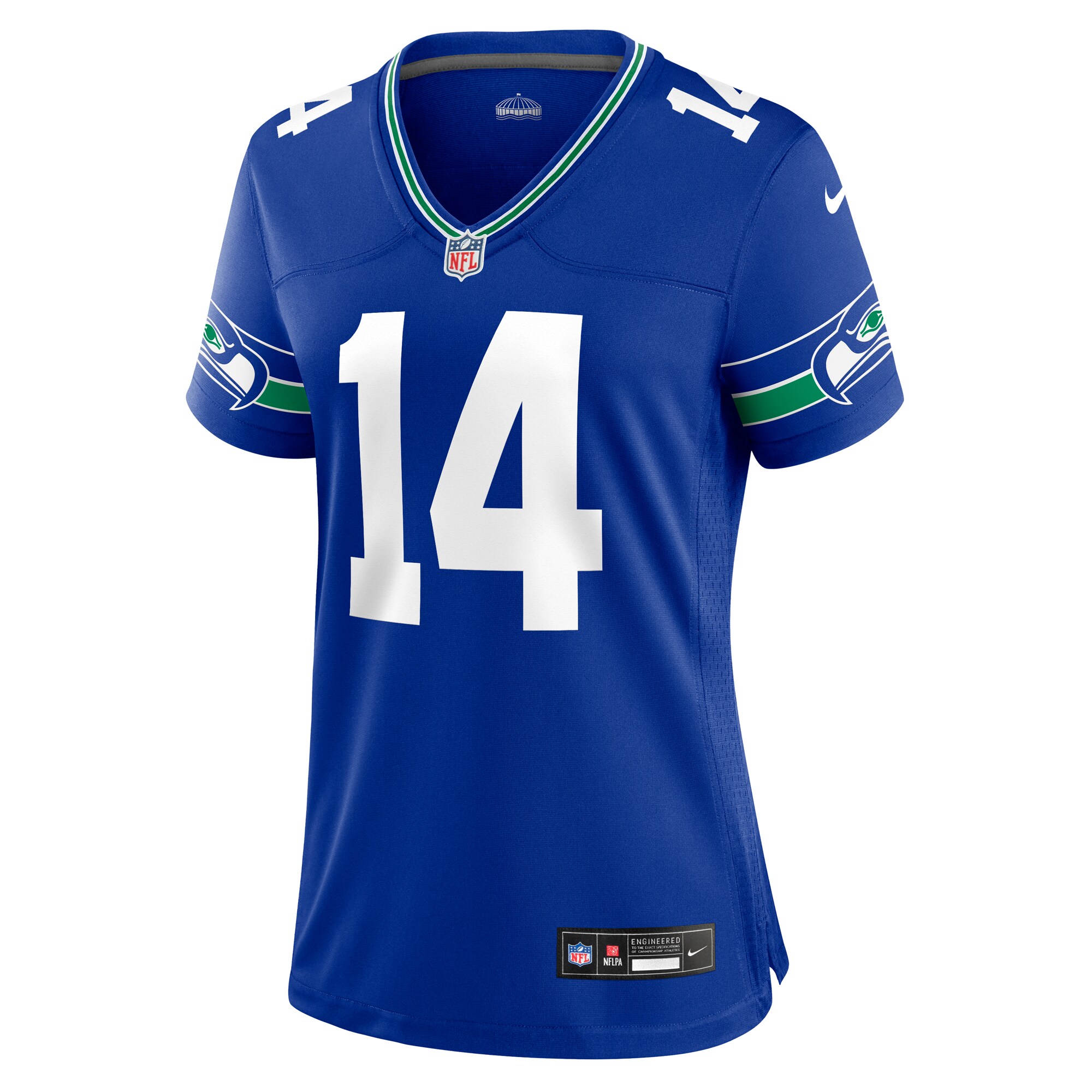 DK Metcalf Seattle Seahawks  Women's Throwback Player Game Jersey - Royal