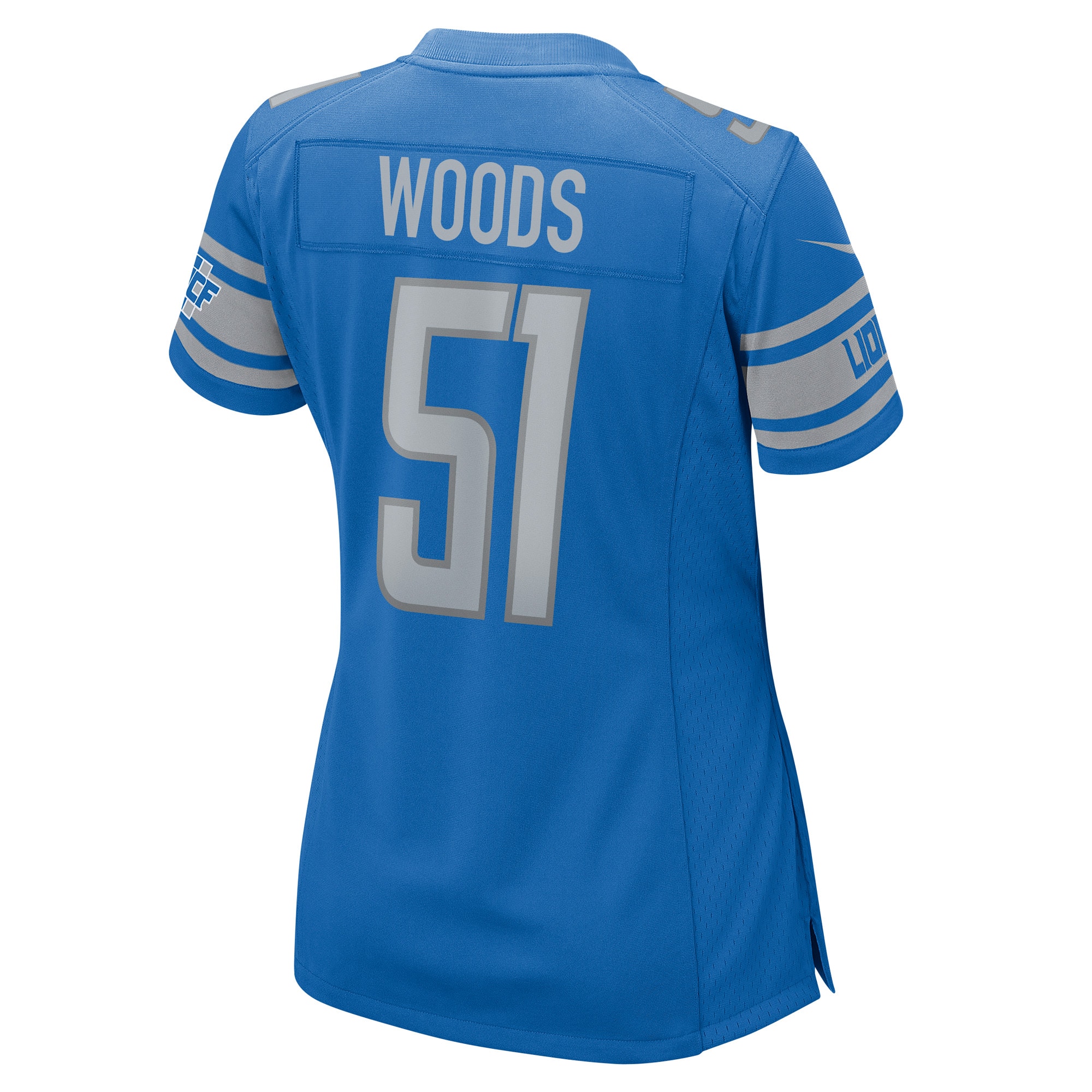 Josh Woods Detroit Lions  Women's Player Game Jersey - Blue