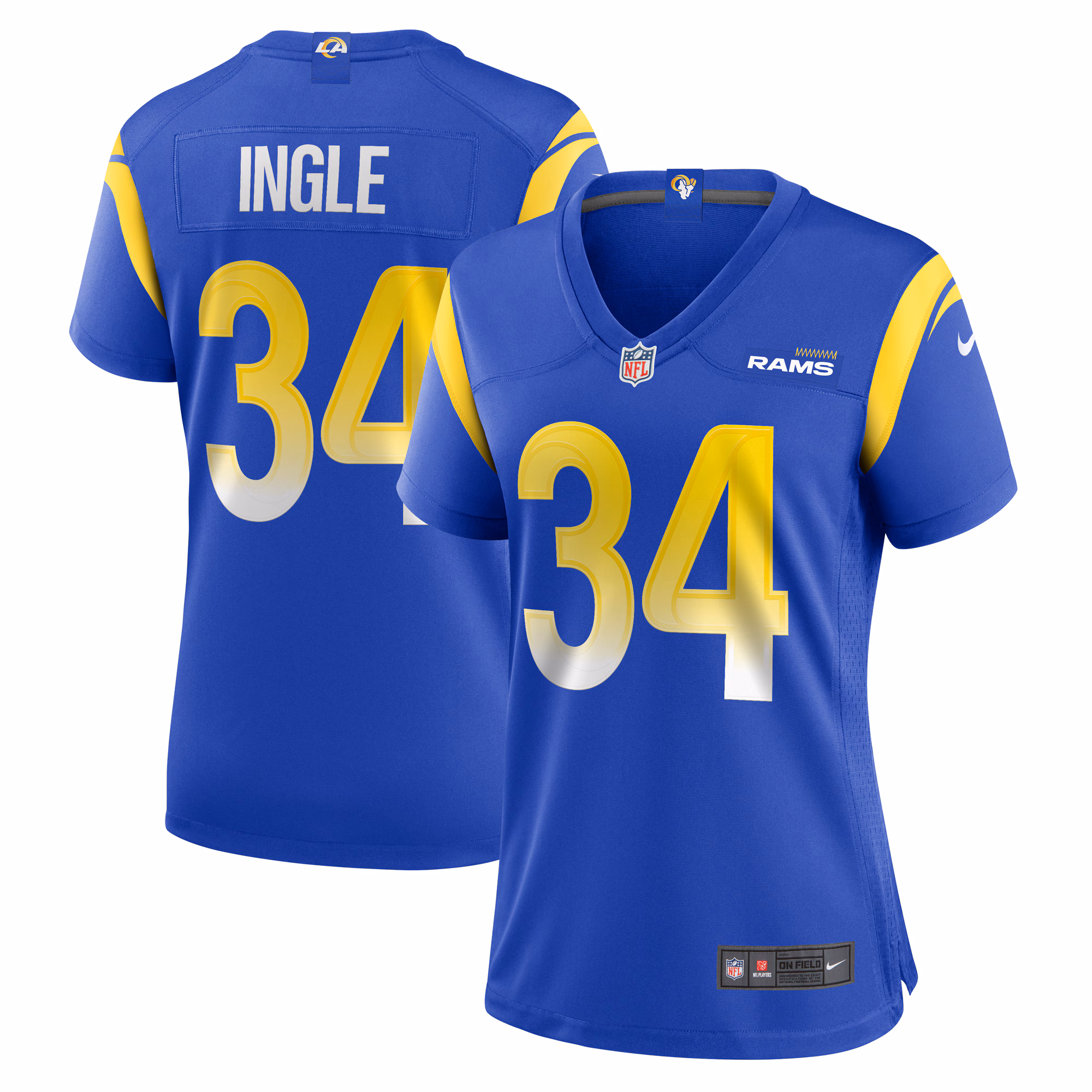 Tanner Ingle Los Angeles Rams Women's Home Game Jersey - Royal