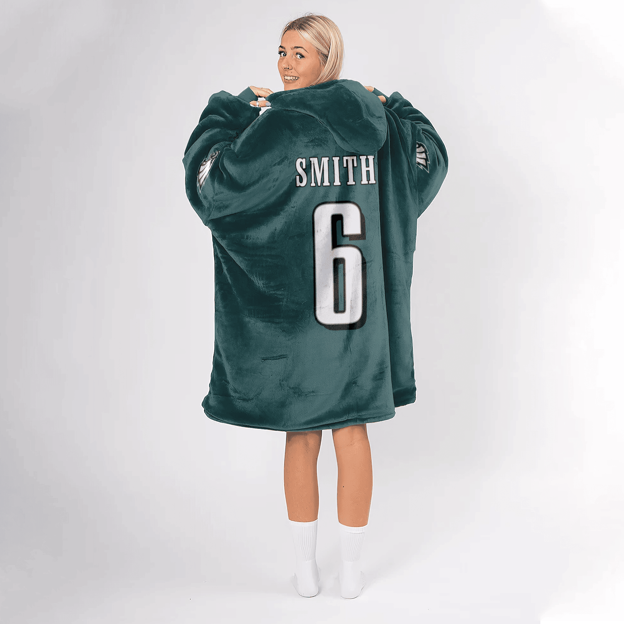 Adult 6 Philadelphia Football Unisex Blanket Hoodie