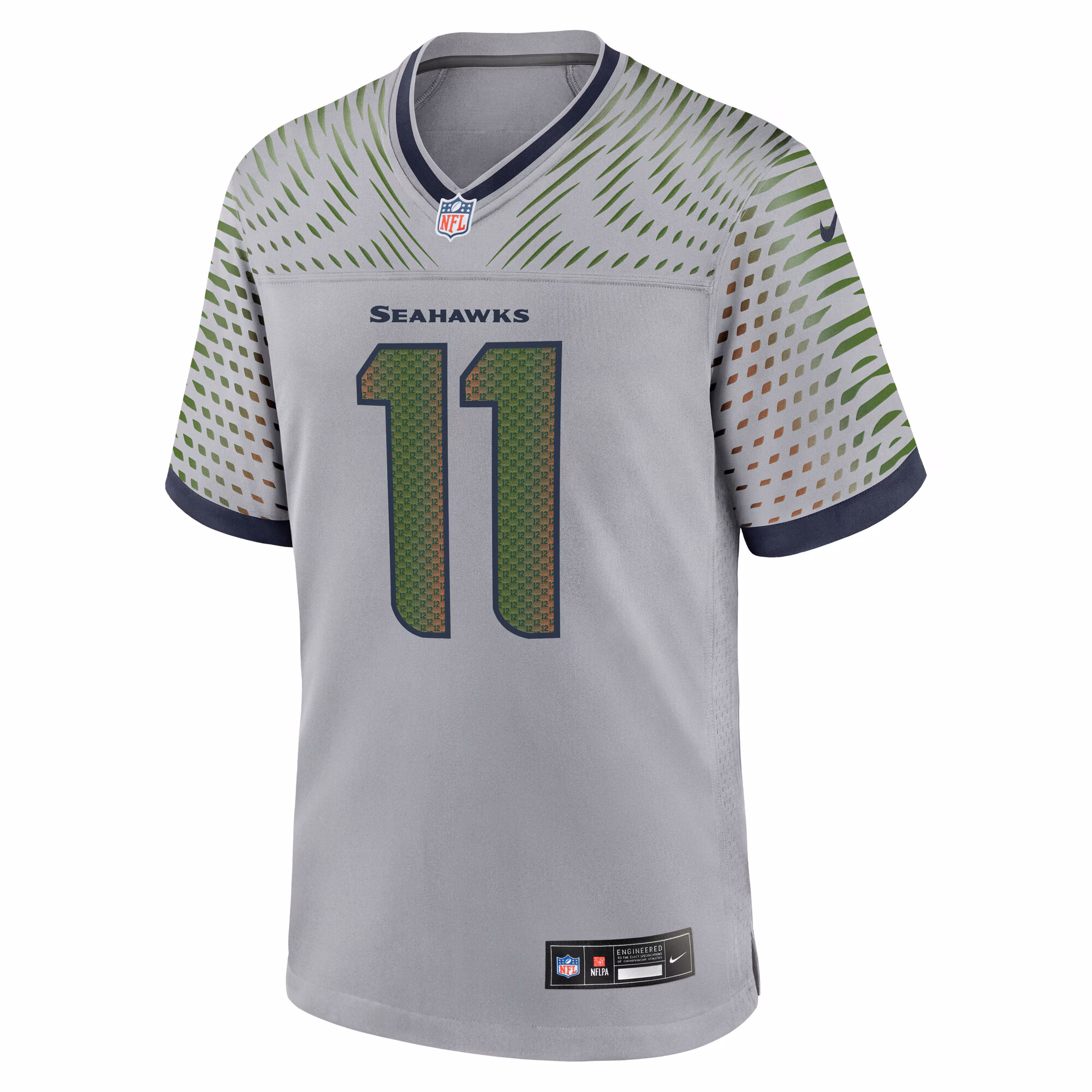 Jaxon Smith-Njigba #11 Seattle Seahawks 2025 Rivalries Collection Game Jersey - Wolf Gray