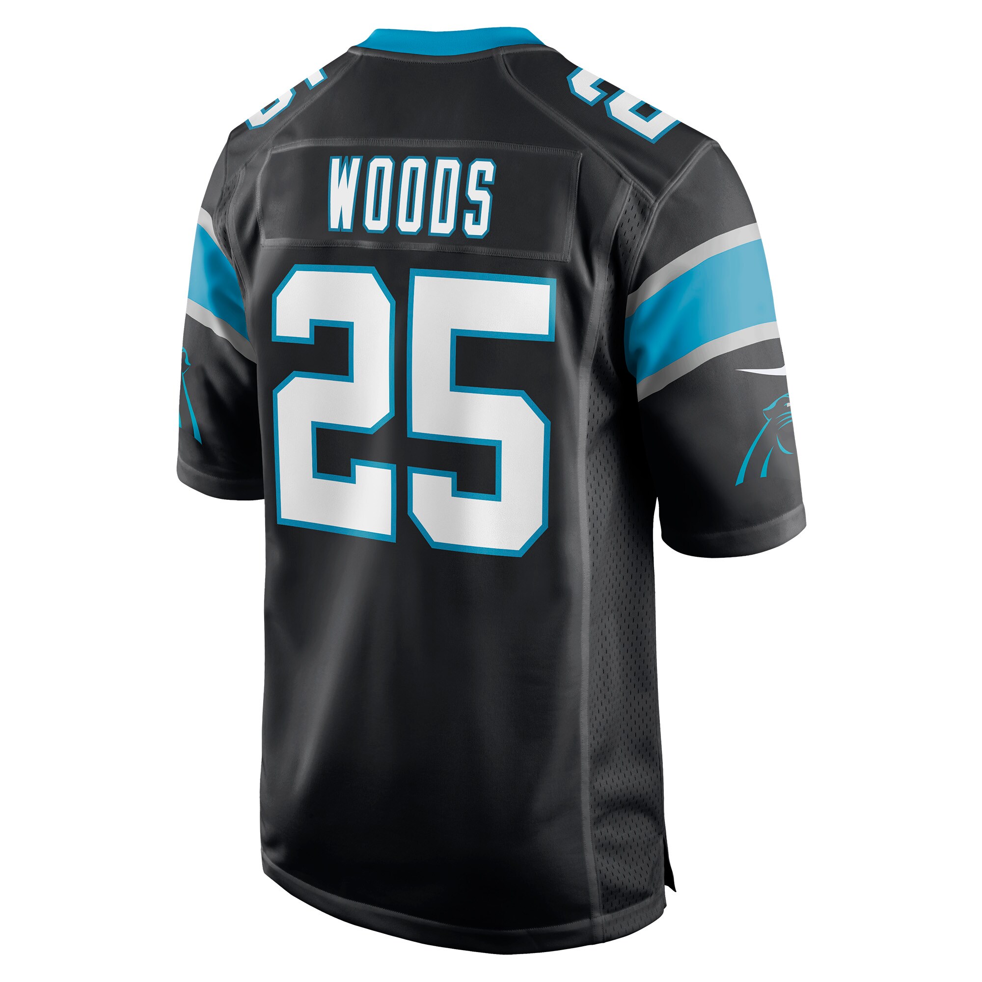 Xavier Woods Carolina Panthers  Game Jersey - Black