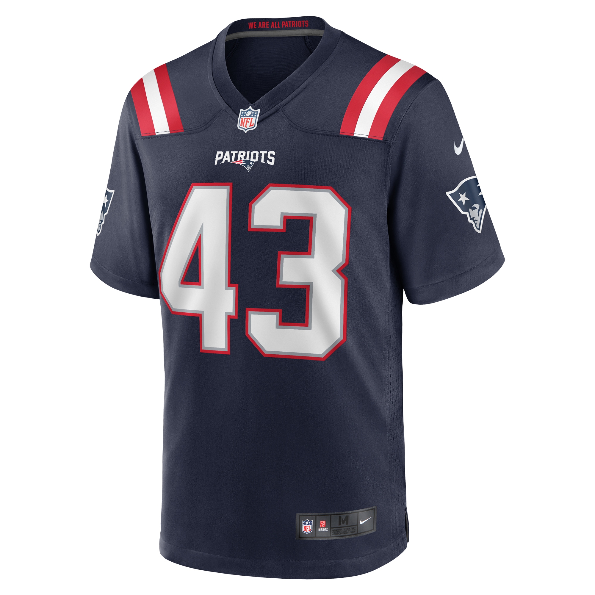 Calvin Munson New England Patriots Home Game Player Jersey - Navy