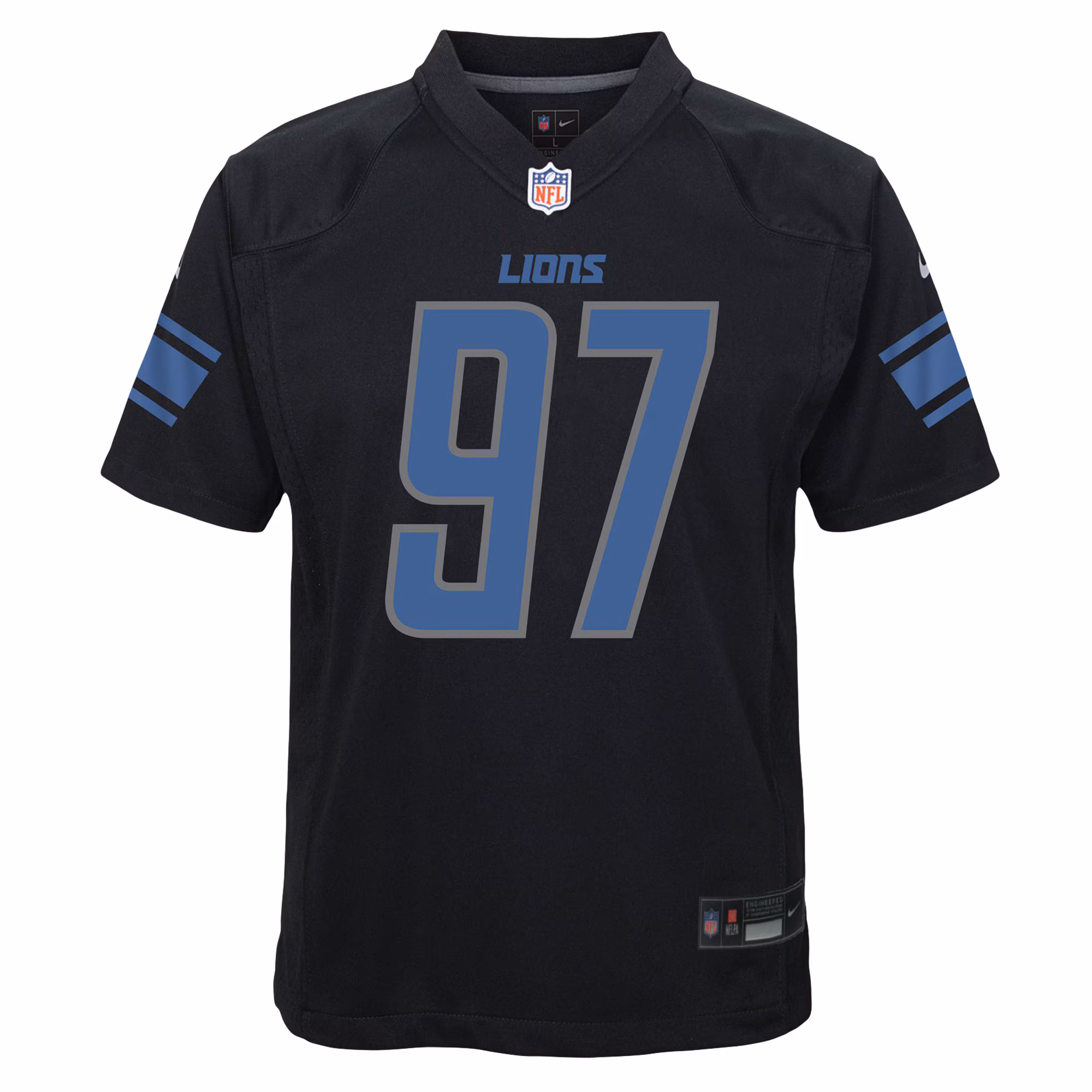 Aidan Hutchinson Detroit Lions Youth Game Jersey - Black