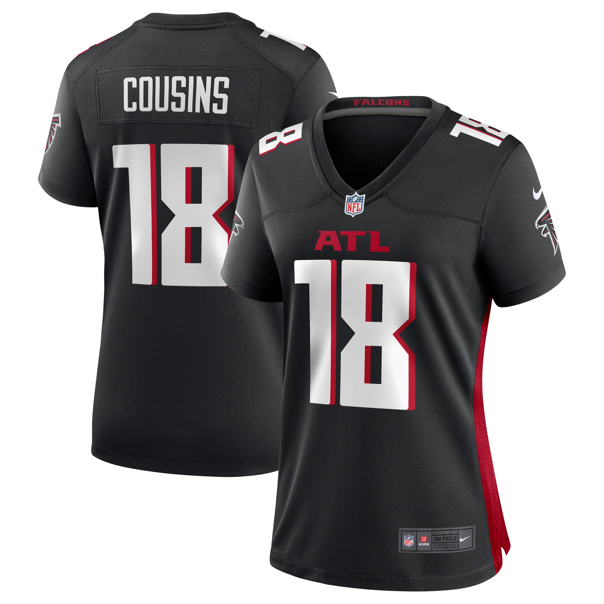 Kirk Cousins Atlanta Falcons Women's Game Player Jersey - Black