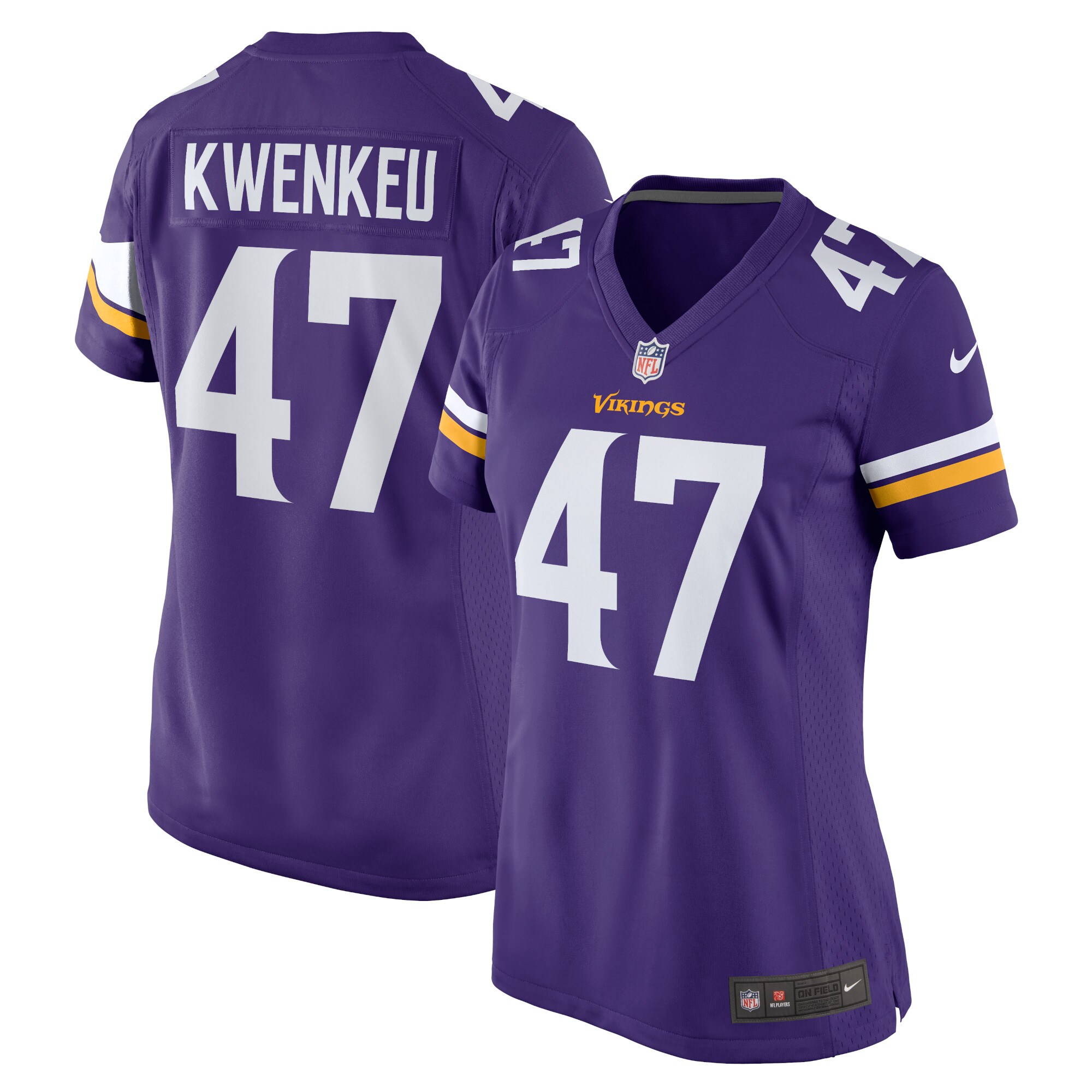 William Kwenkeu Minnesota Vikings  Women's Home Game Player Jersey - Purple