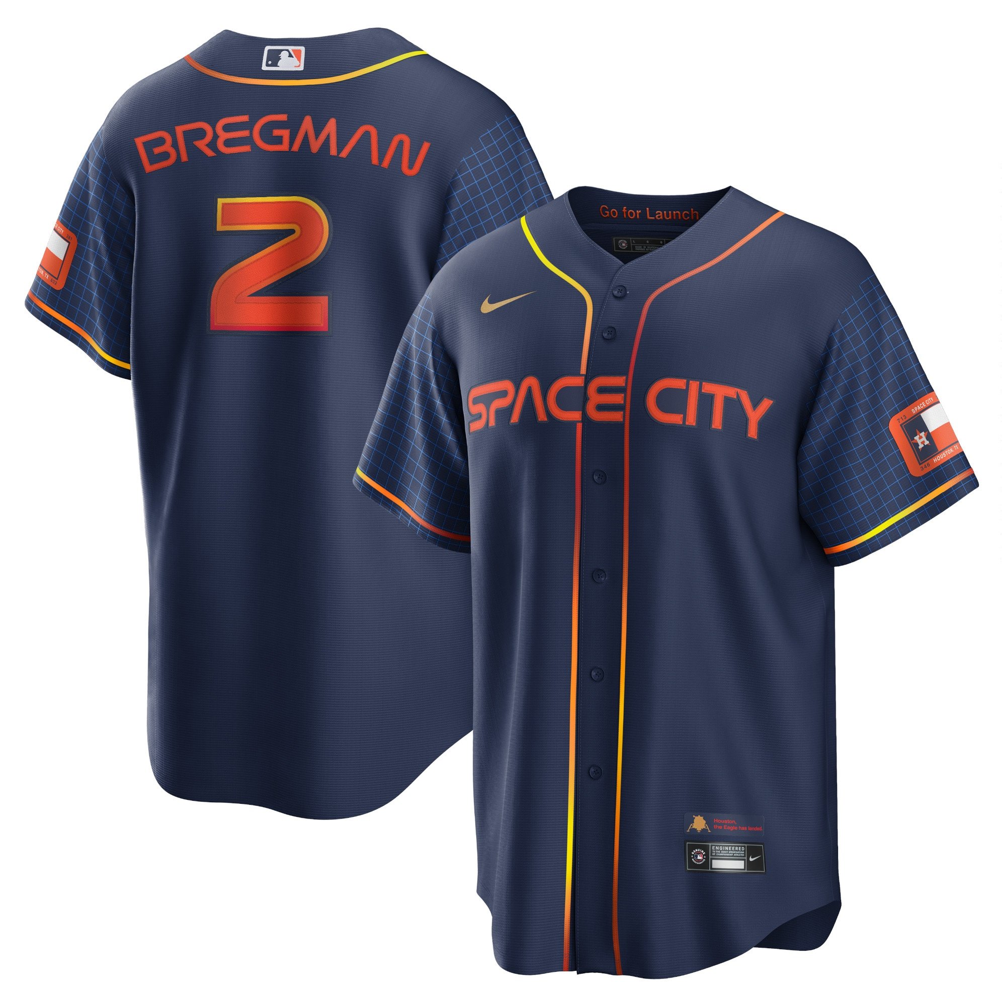 Men's Houston Astros Alex Bregman  Navy City Connect Replica Player Jersey