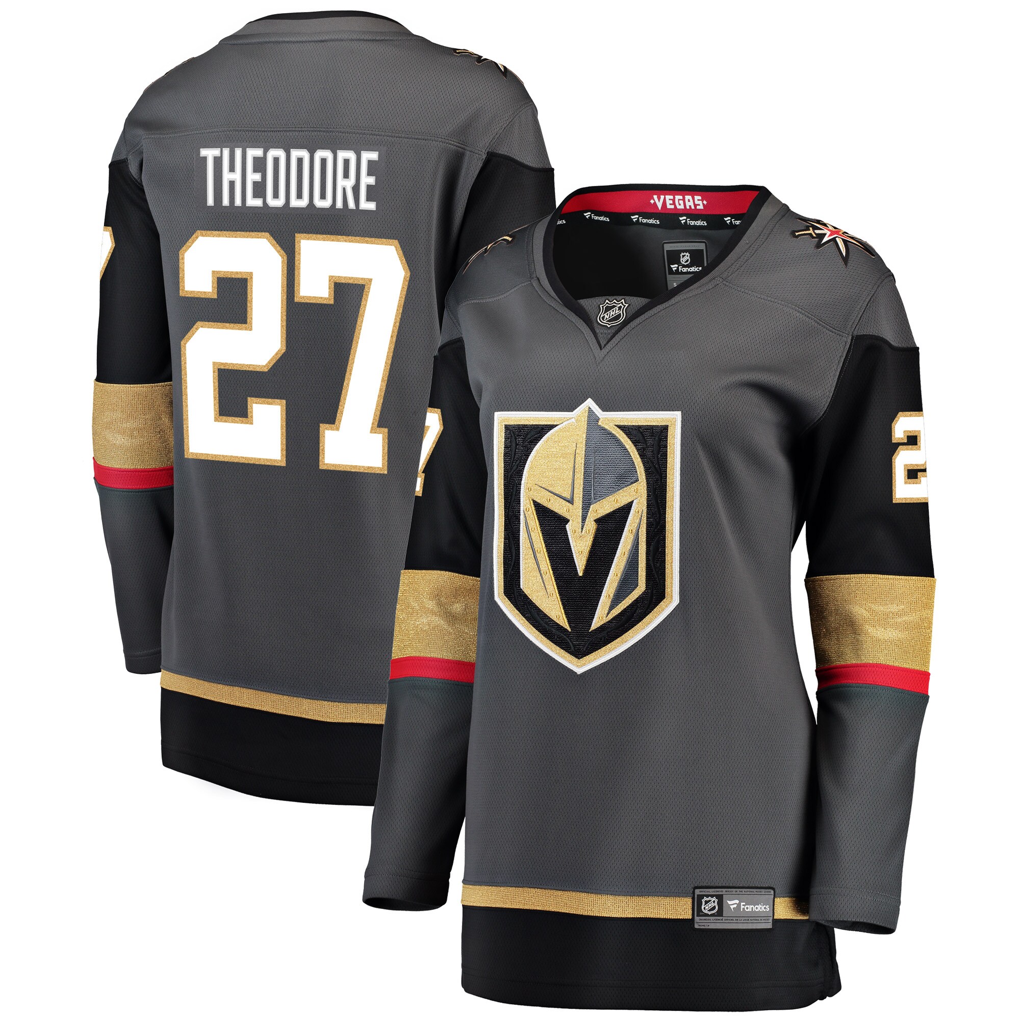 Shea Theodore Vegas Golden Knights Women's Alternate Breakaway Player Jersey - Gray