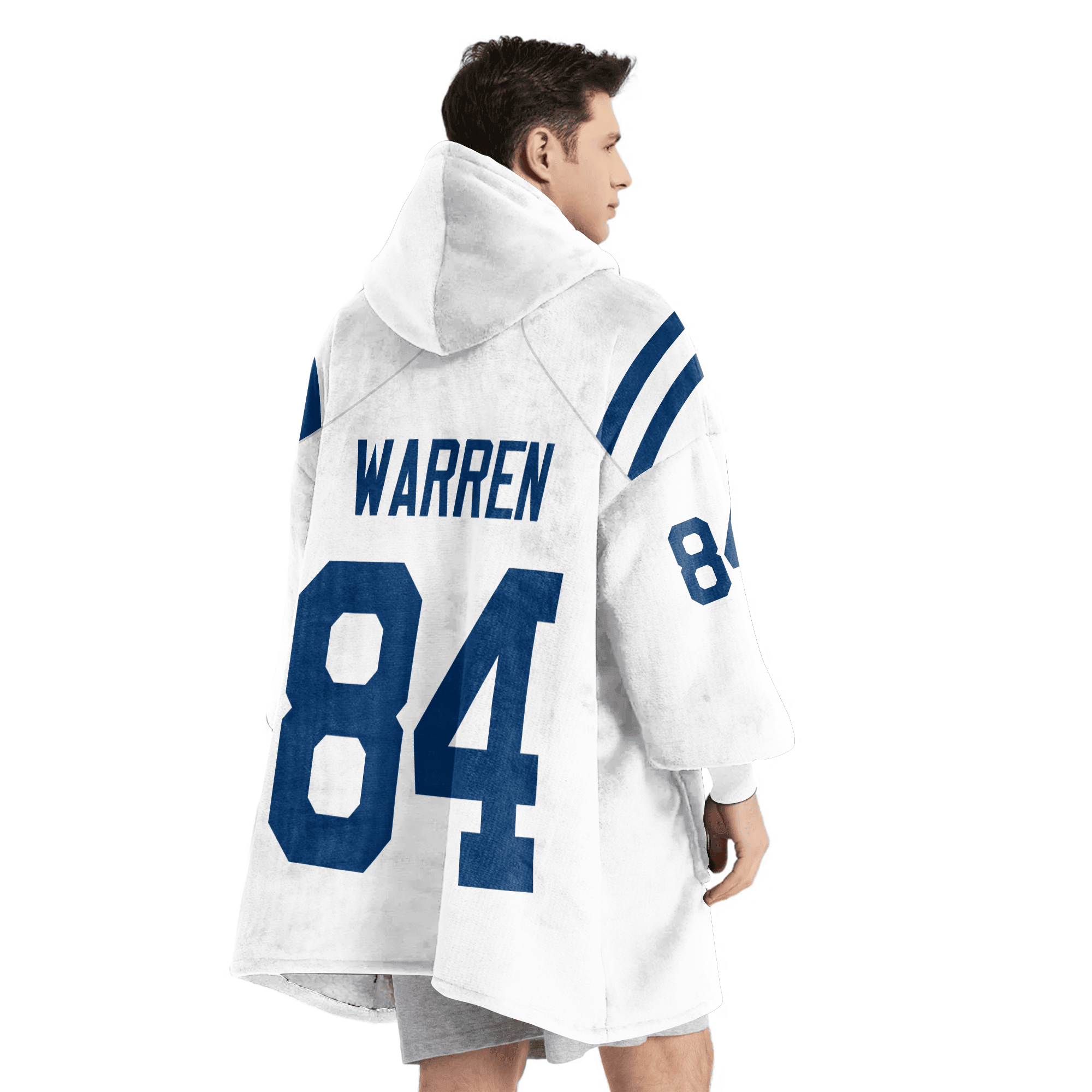 Adult 84 Indianapolis Football Unisex Blanket Hoodie