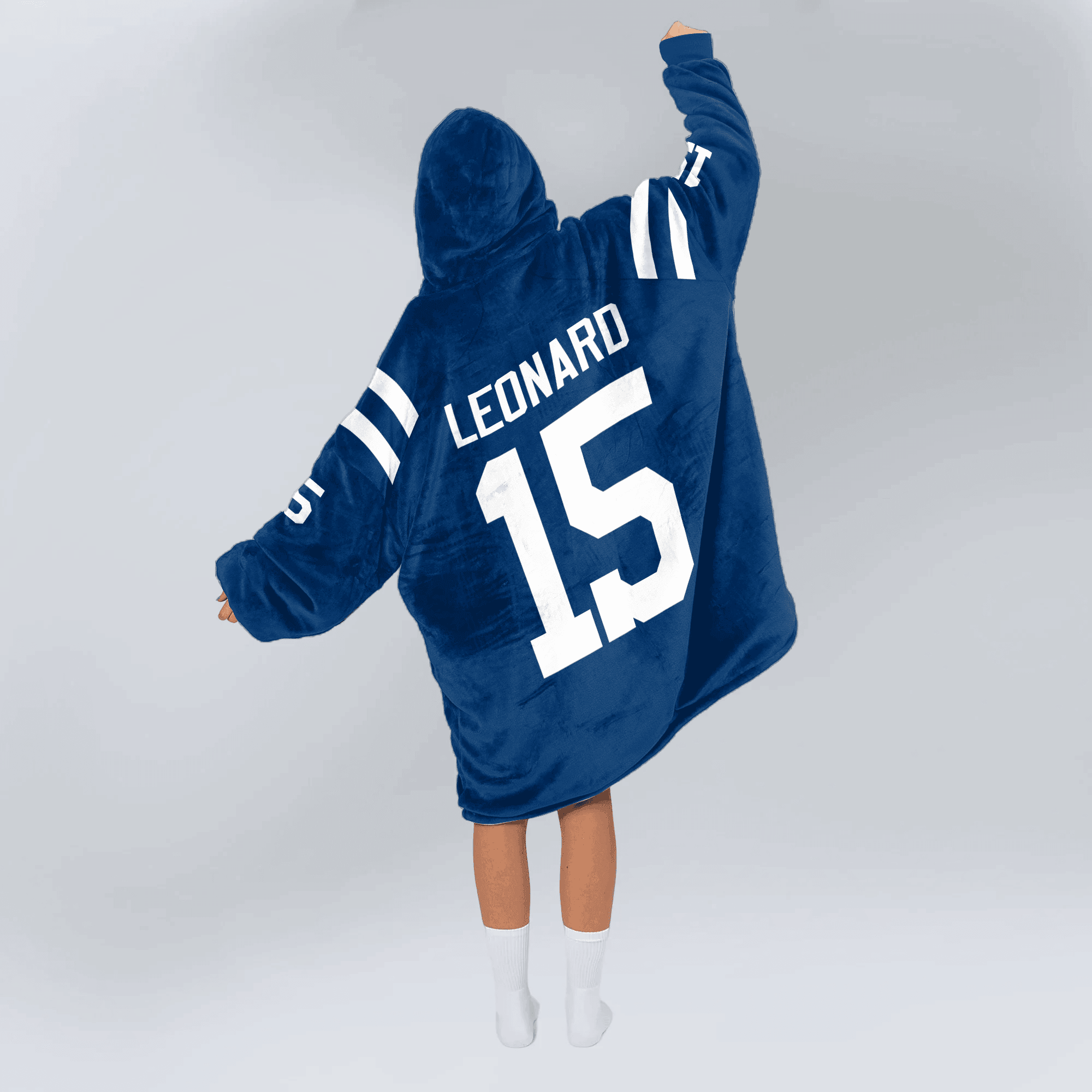 Adult 15 Indianapolis Football Unisex Blanket Hoodie