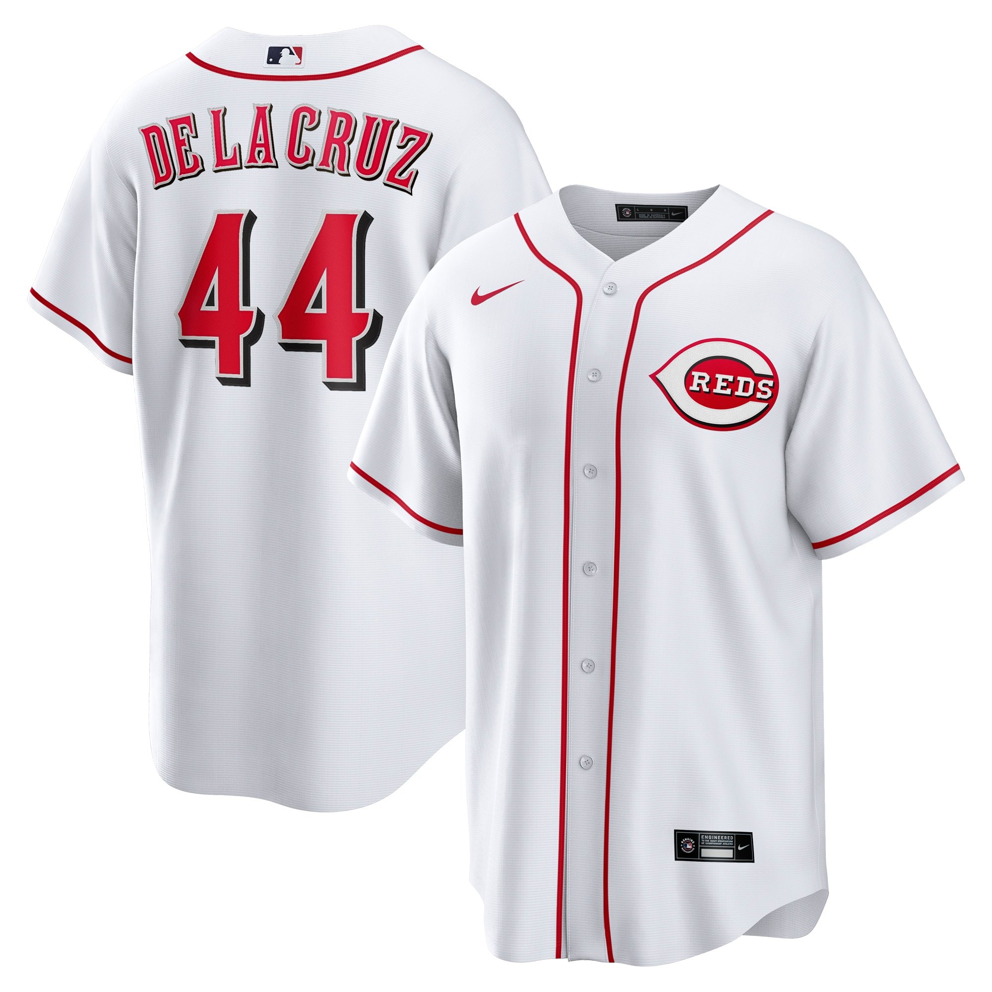 Men's Cincinnati Reds Elly De La Cruz  White Home Replica Jersey