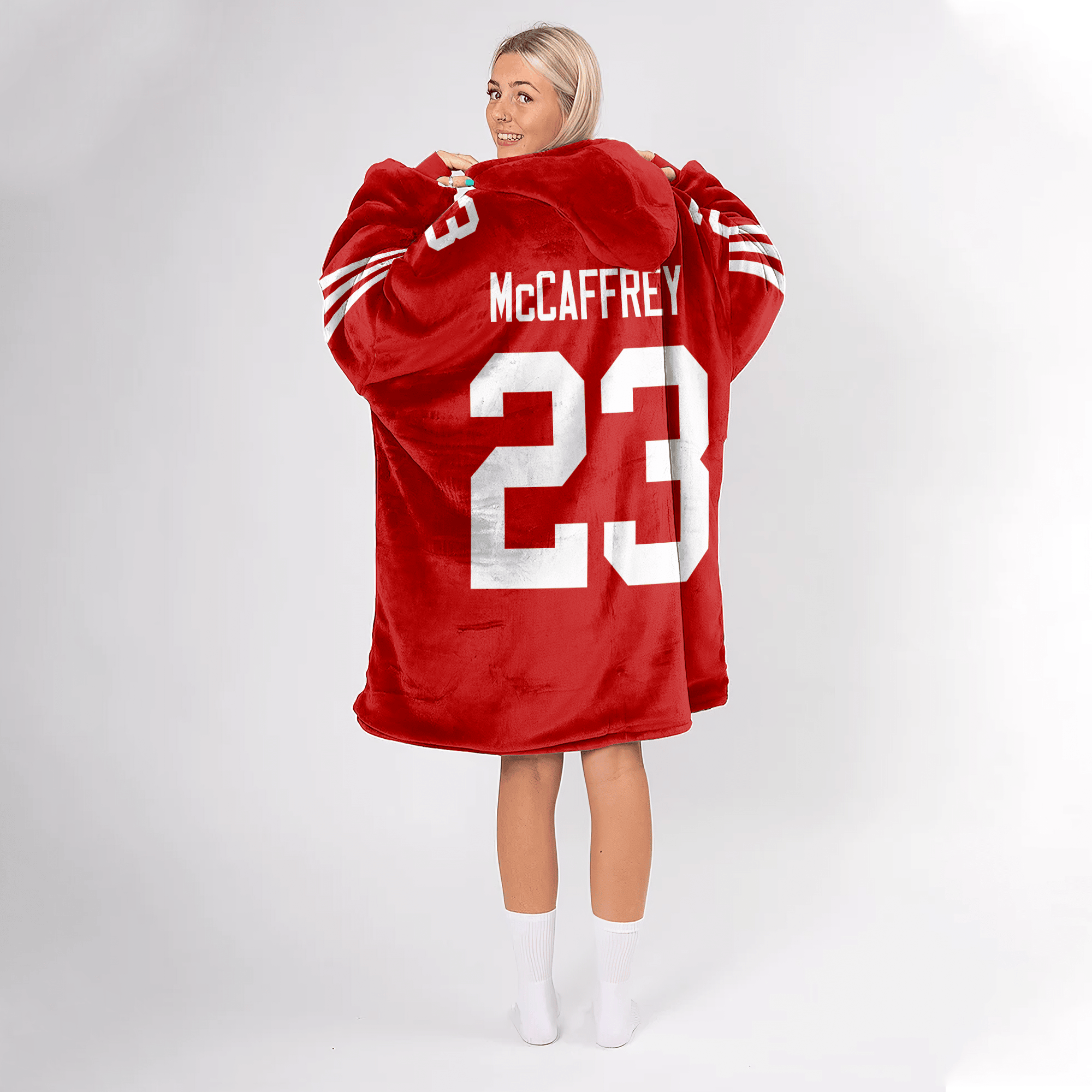 Adult C.M 23 Captain San Francisco 49ers Football Unisex Blanket Hoodie