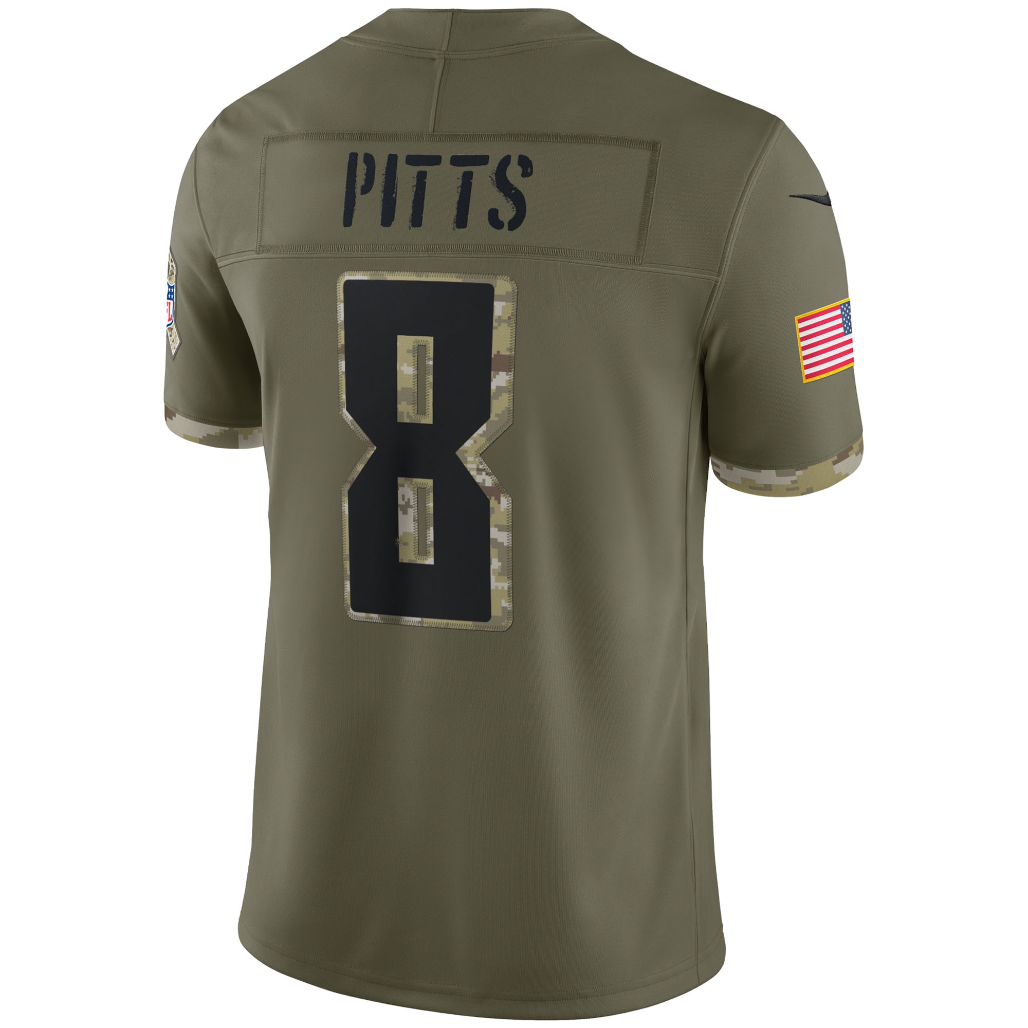 Kyle Pitts Atlanta Falcons  2022 Salute To Service Limited Jersey - Olive