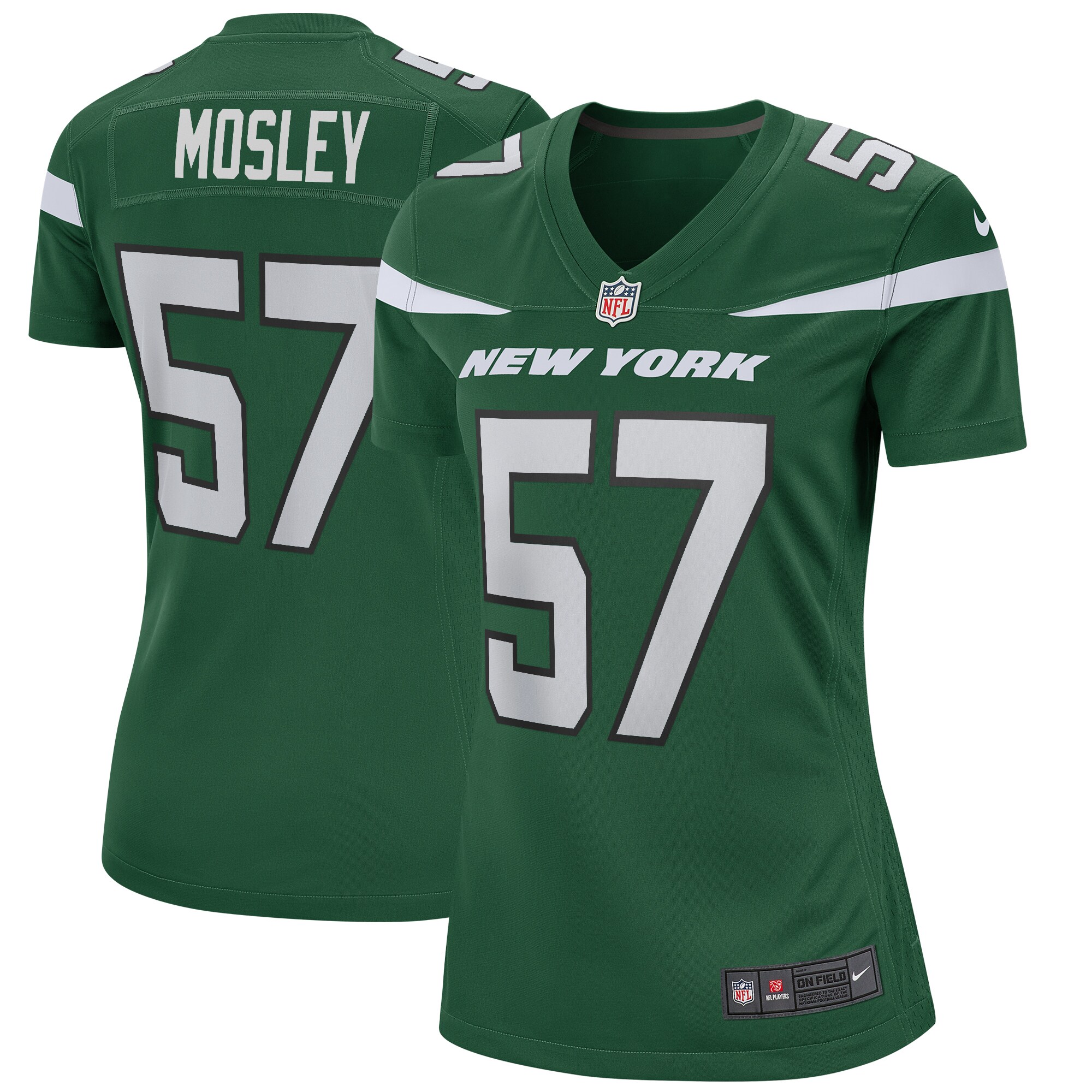 C.J. Mosley New York Jets  Women's Game Player Jersey - Gotham Green