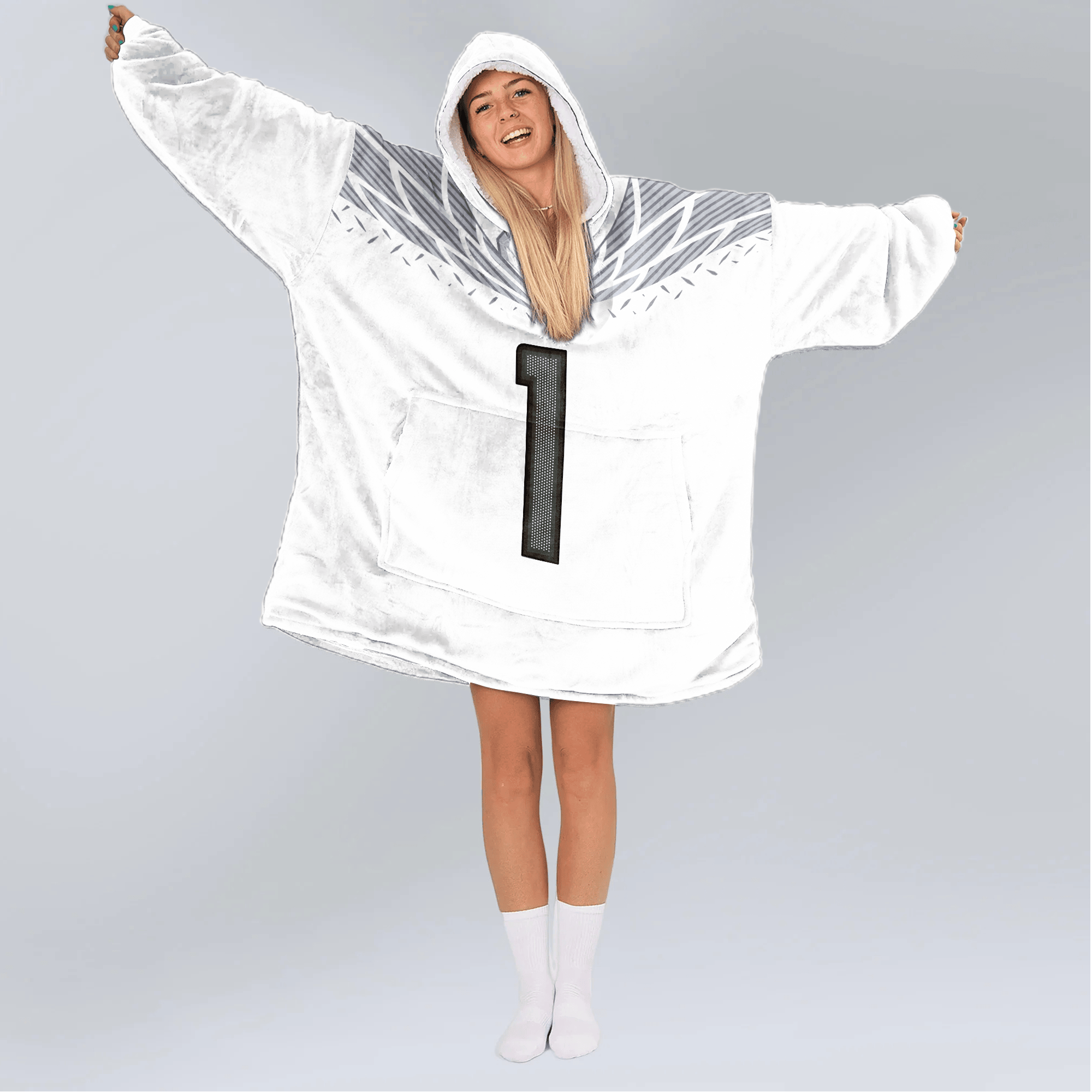 Adult #1 Oregon Football Unisex Blanket Hoodie