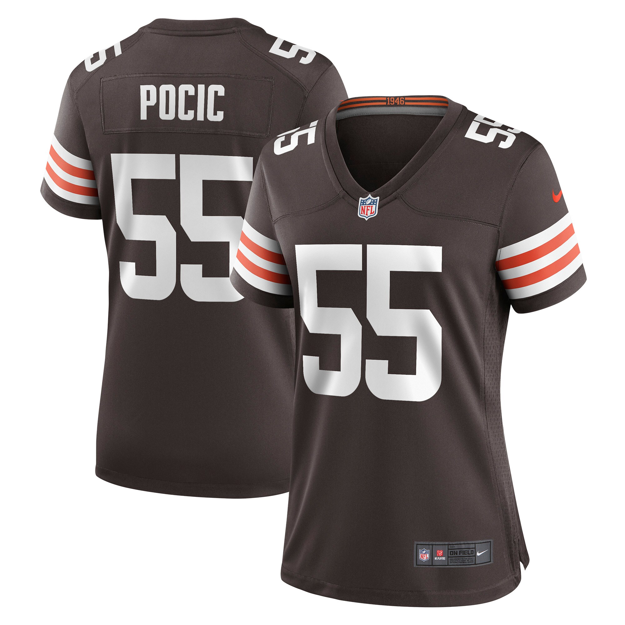 Ethan Pocic Cleveland Browns Women's Game Jersey - Brown